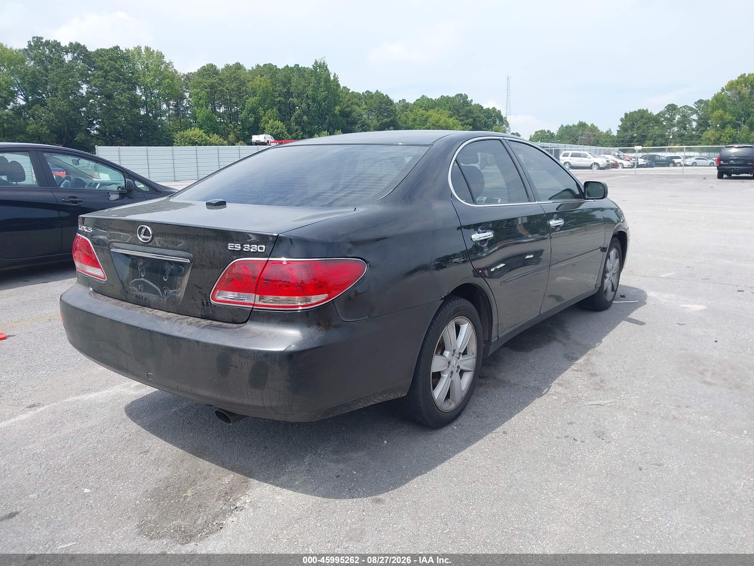 2005 Lexus Es 330   Black vin: JTHBA30G955098684