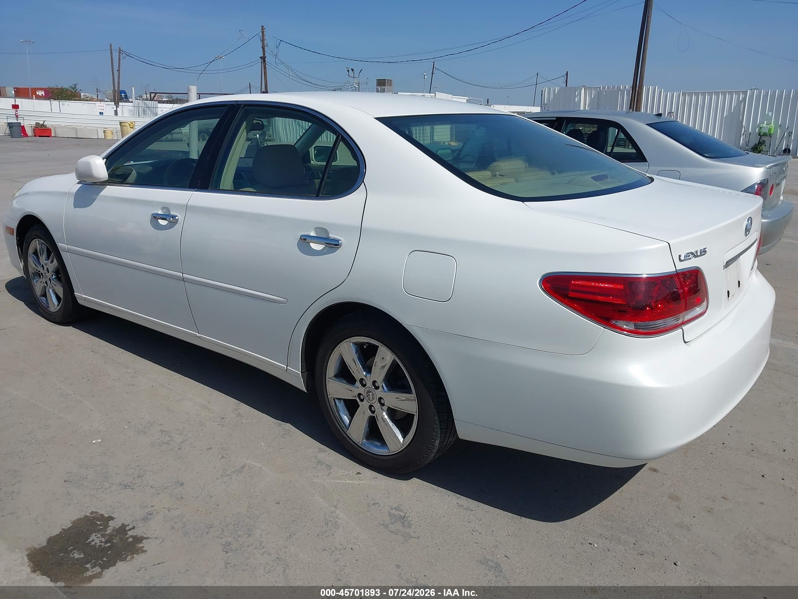 2005 Lexus Es 330   White vin: JTHBA30G955101955