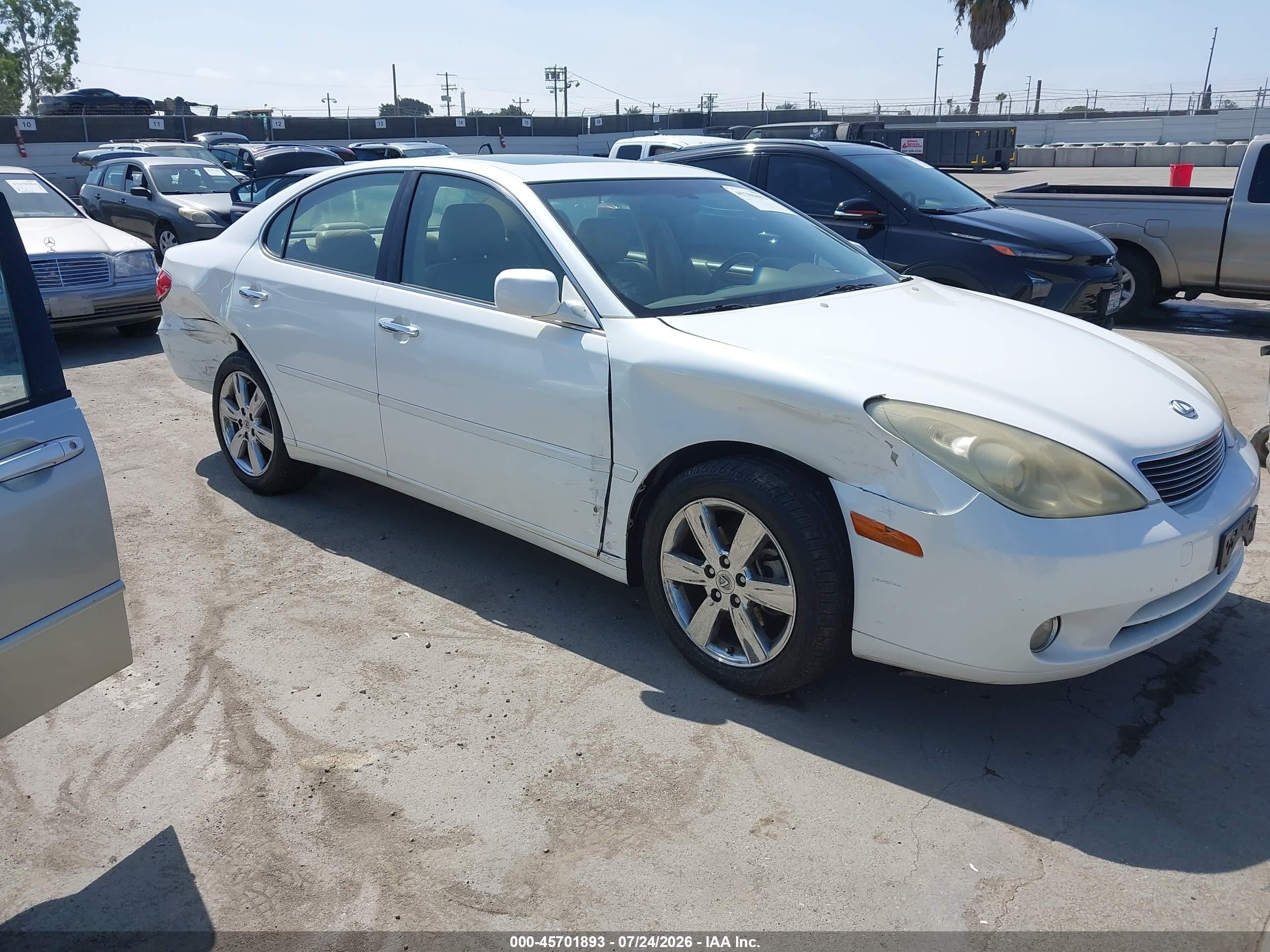 2005 Lexus Es 330   White vin: JTHBA30G955101955
