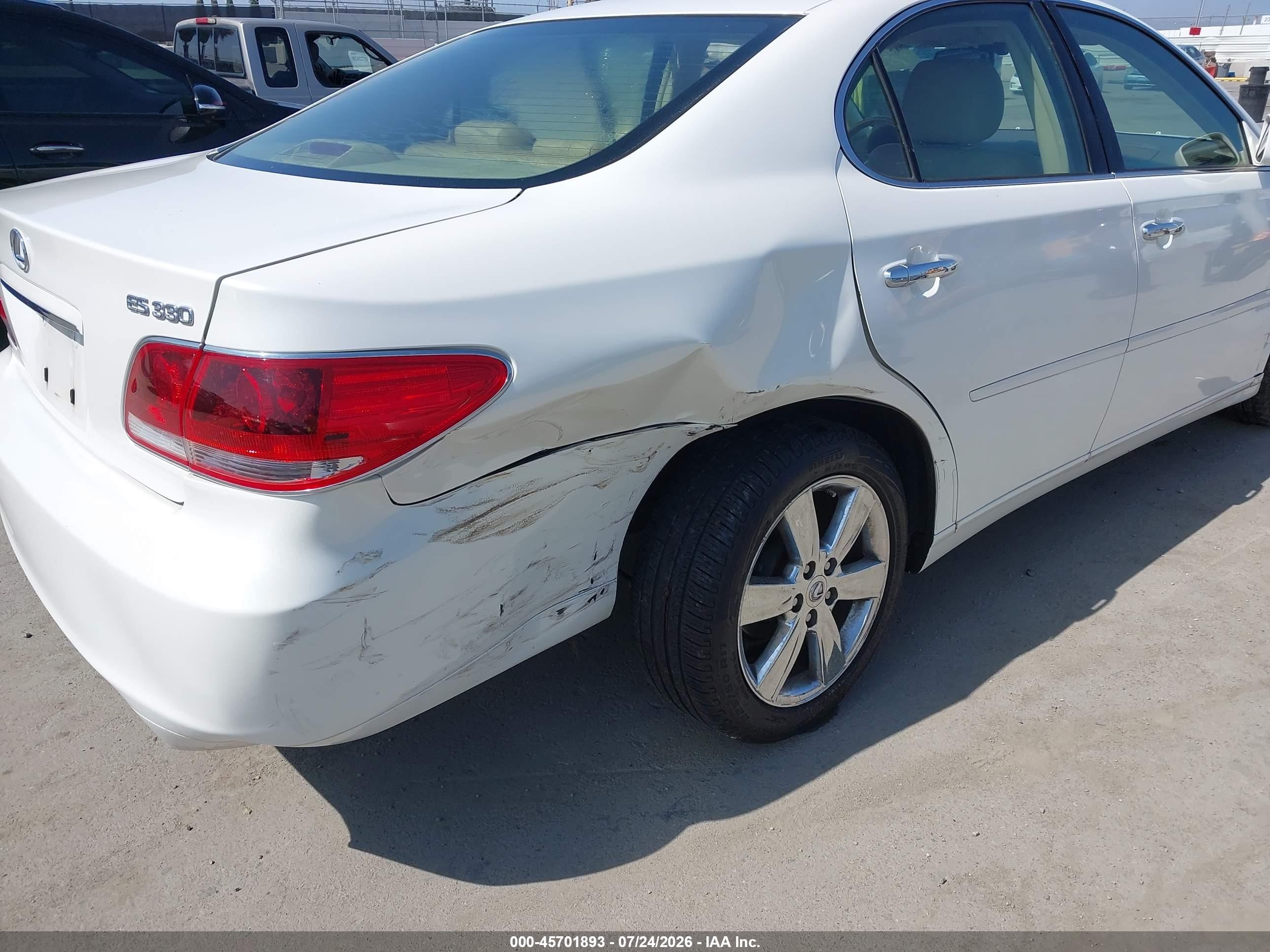 2005 Lexus Es 330   White vin: JTHBA30G955101955