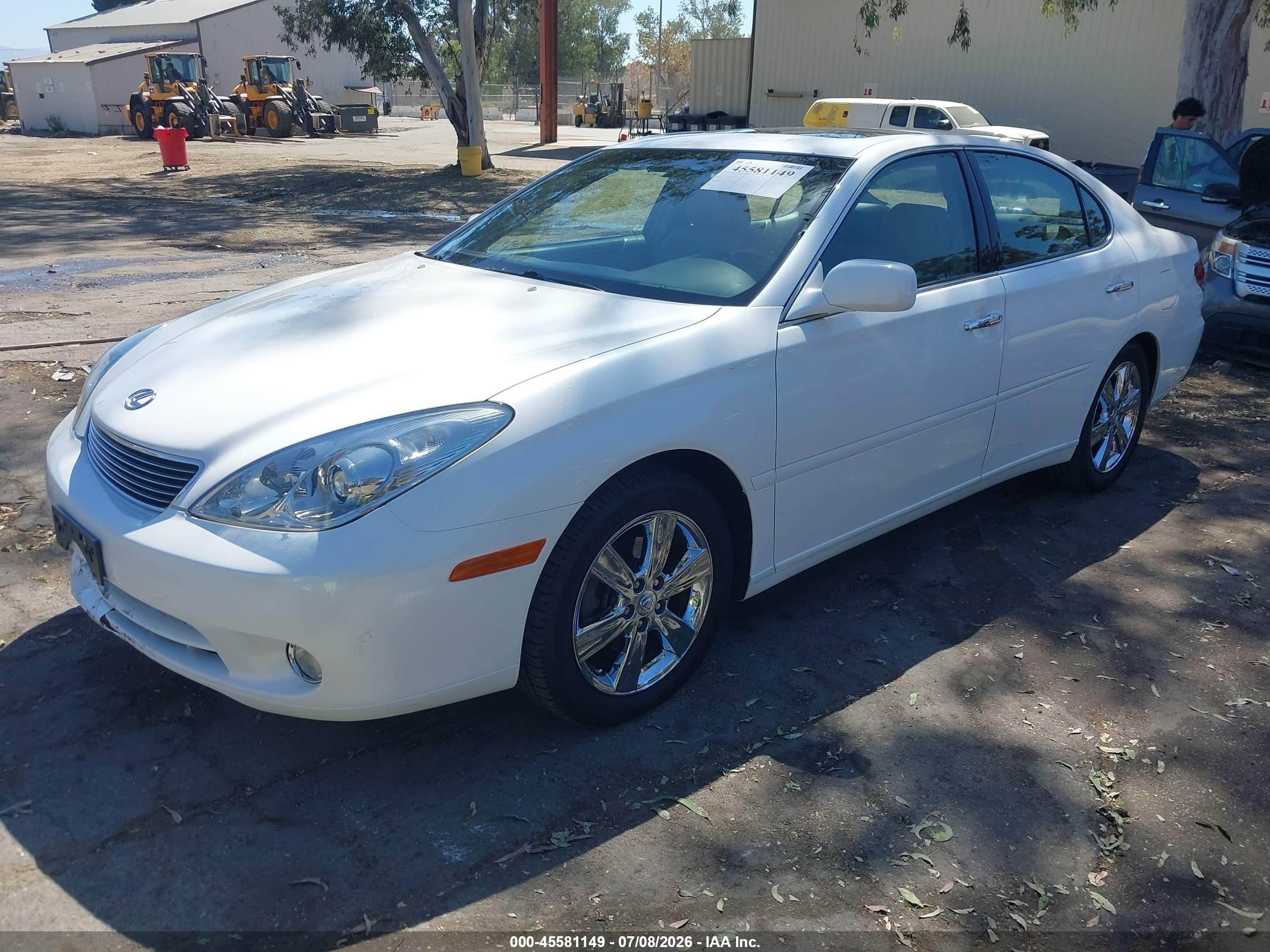 2005 Lexus Es 330   White vin: JTHBA30G955121073