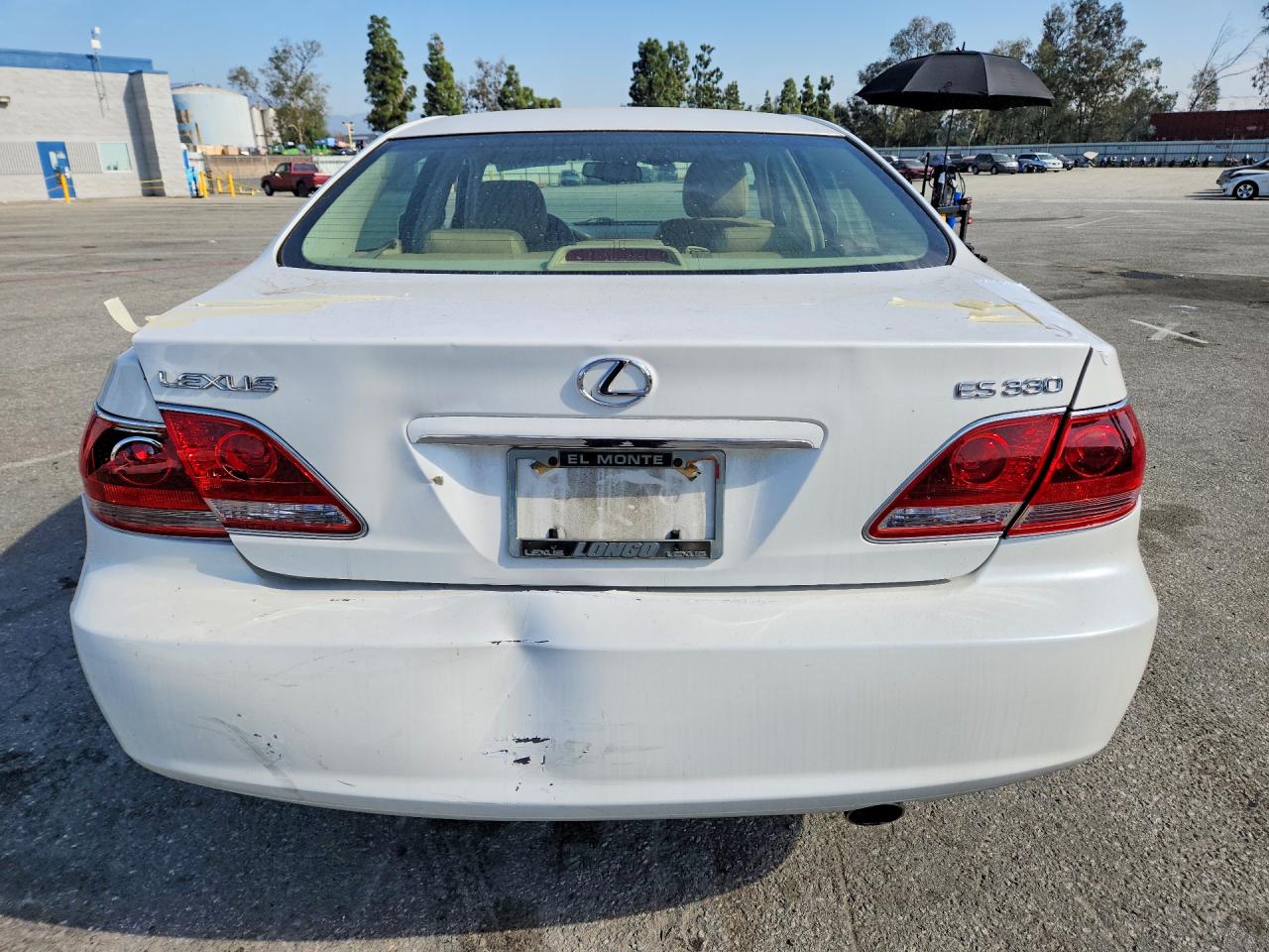 2005 Lexus Es330 Белый vin: JTHBA30G955124782