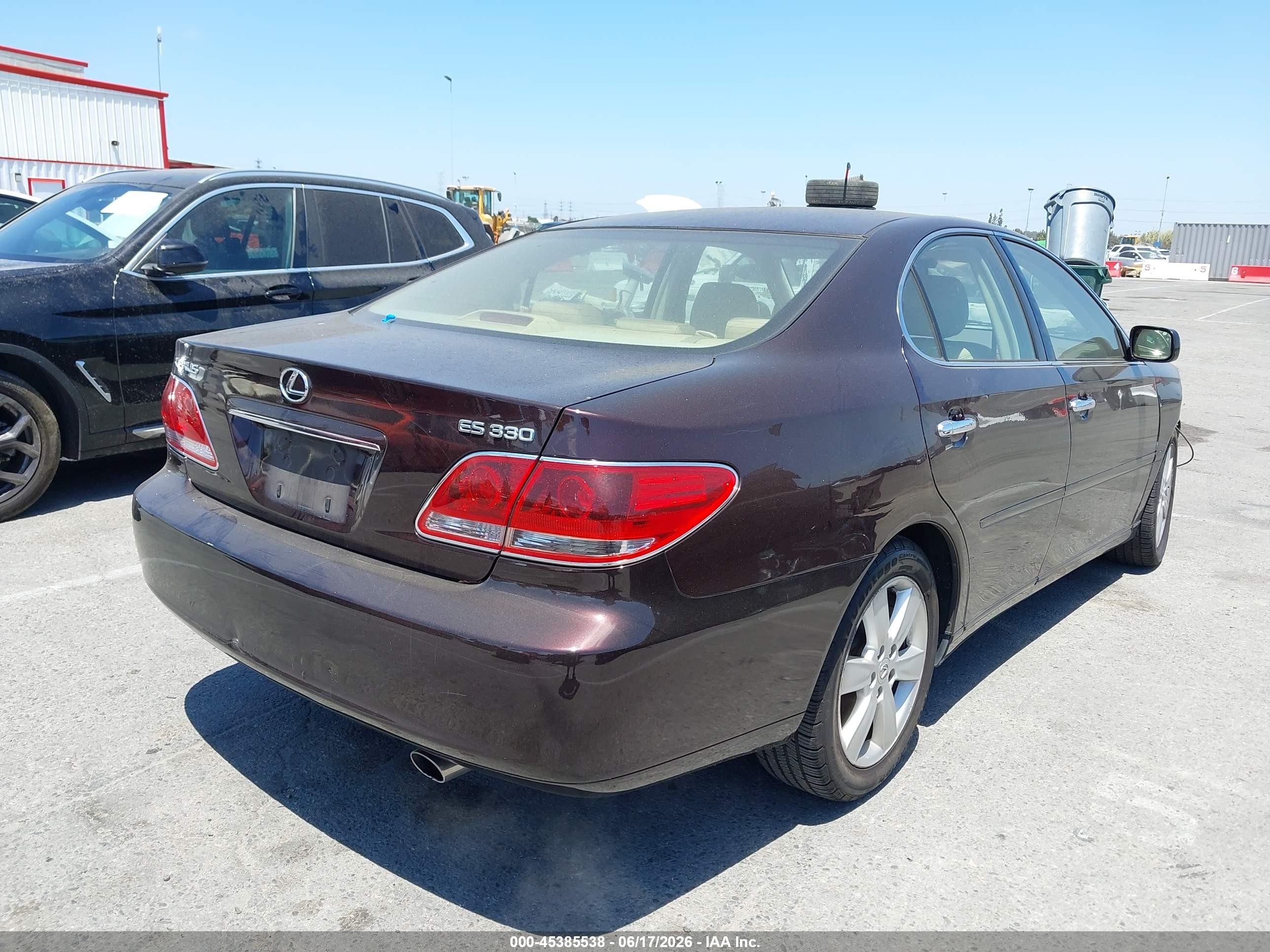 2005 Lexus Es 330 Purple vin: JTHBA30G955127259