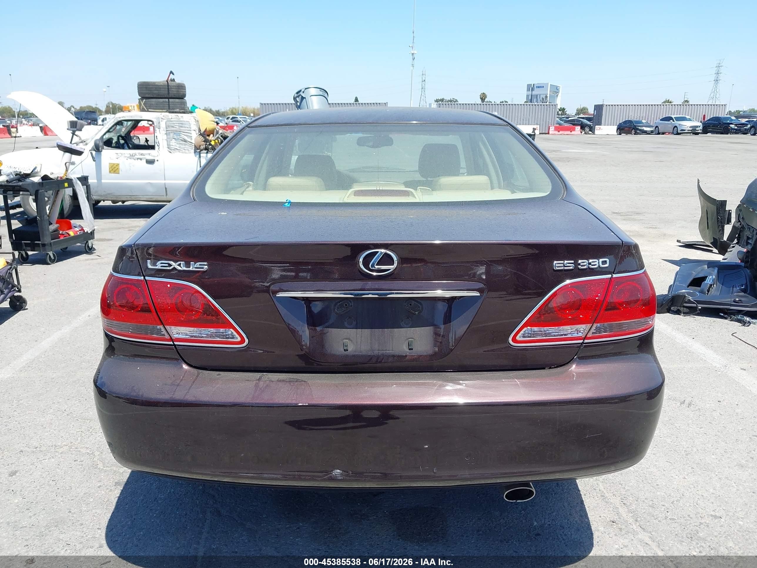 2005 Lexus Es 330 Purple vin: JTHBA30G955127259