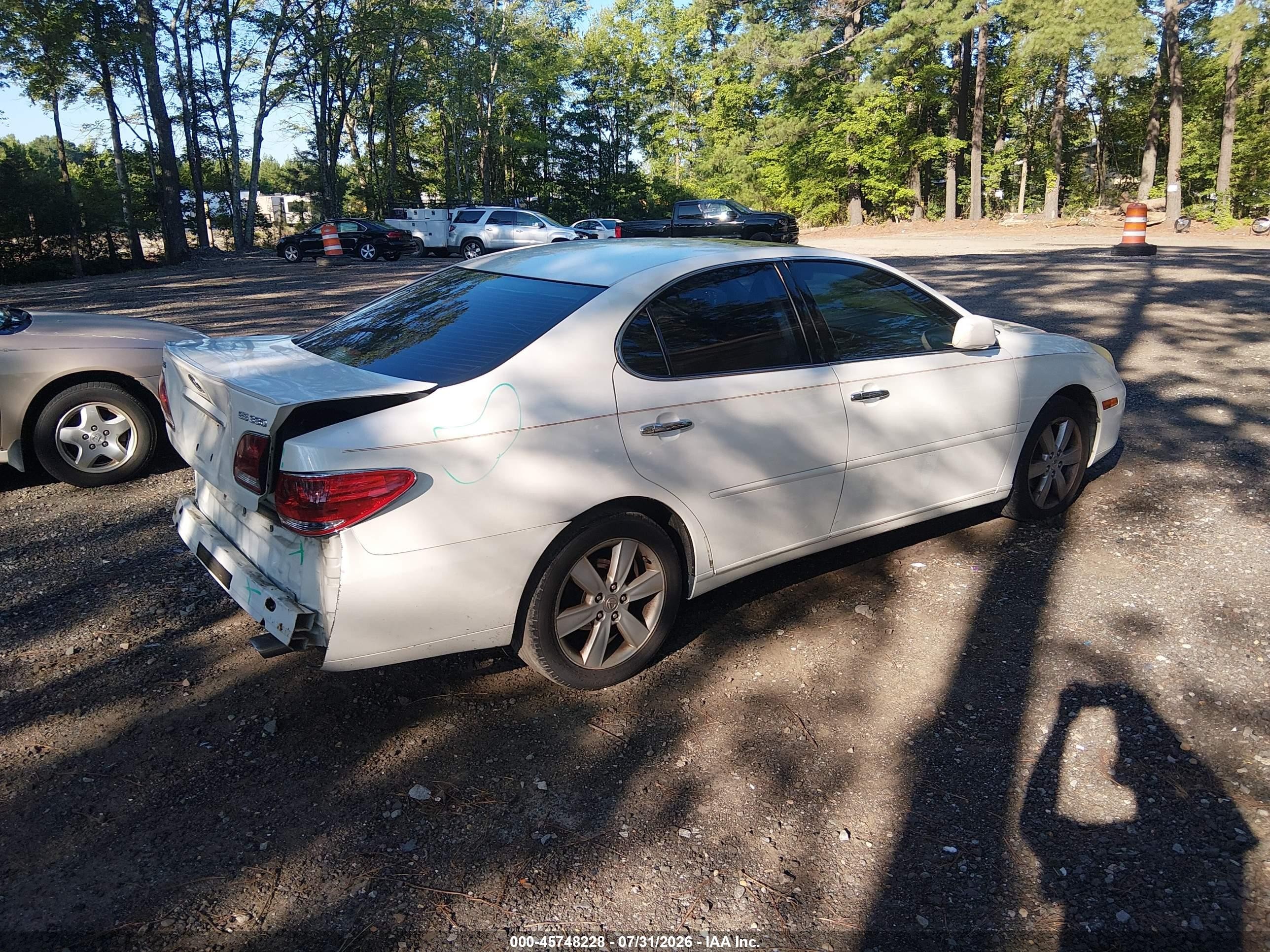 2005 Lexus Es 330   White vin: JTHBA30G955134714
