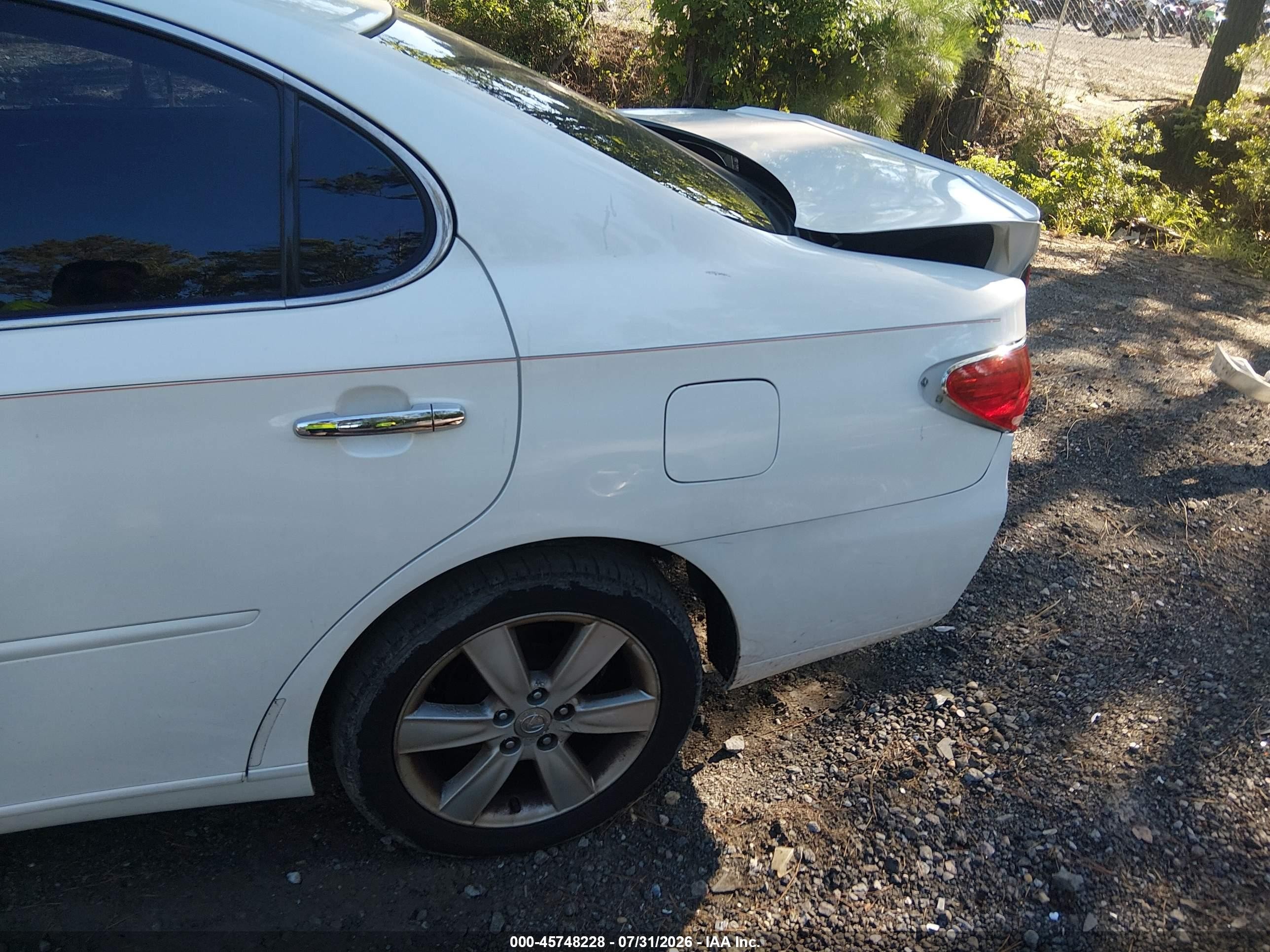 2005 Lexus Es 330   White vin: JTHBA30G955134714