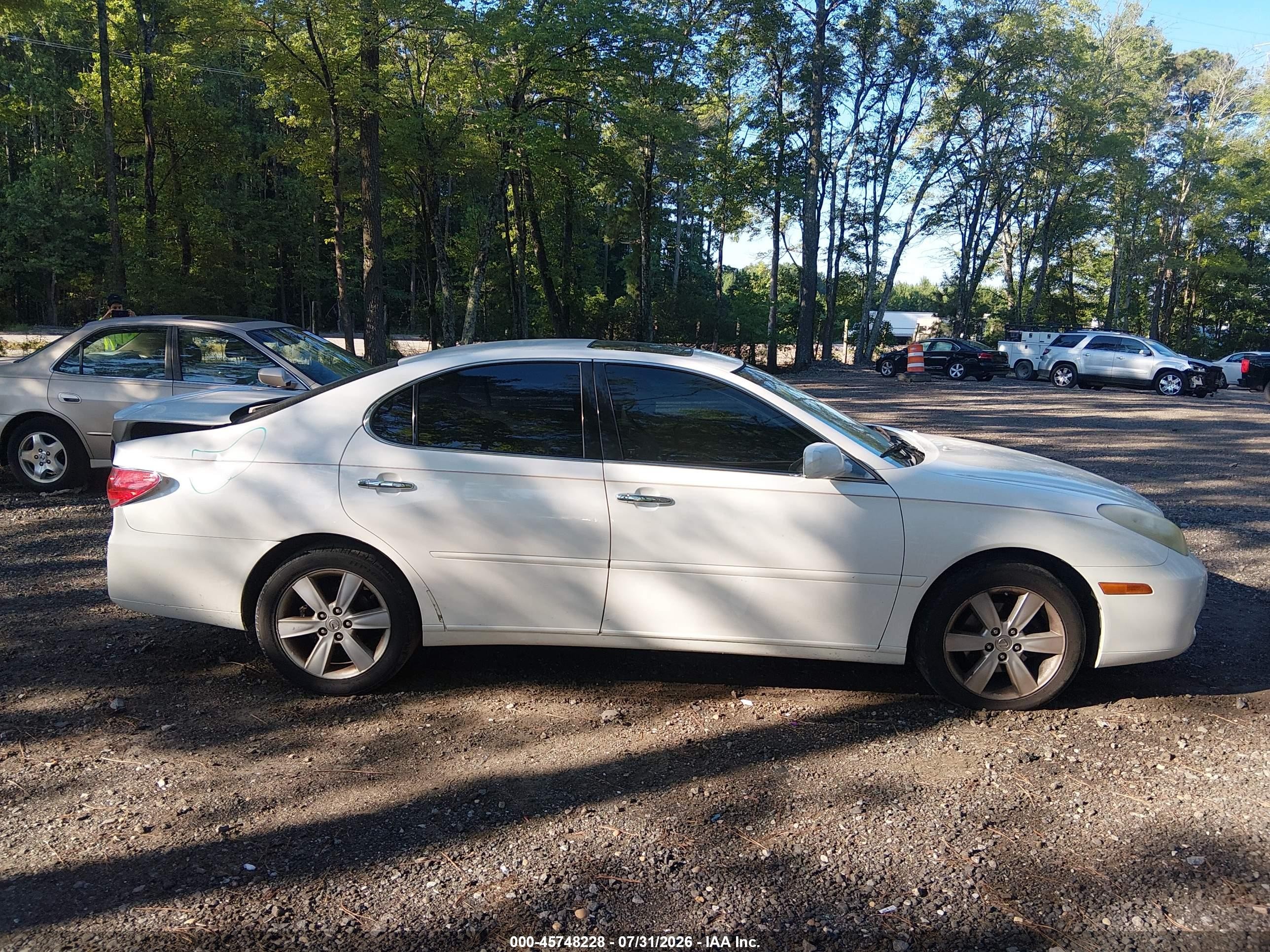 2005 Lexus Es 330   White vin: JTHBA30G955134714