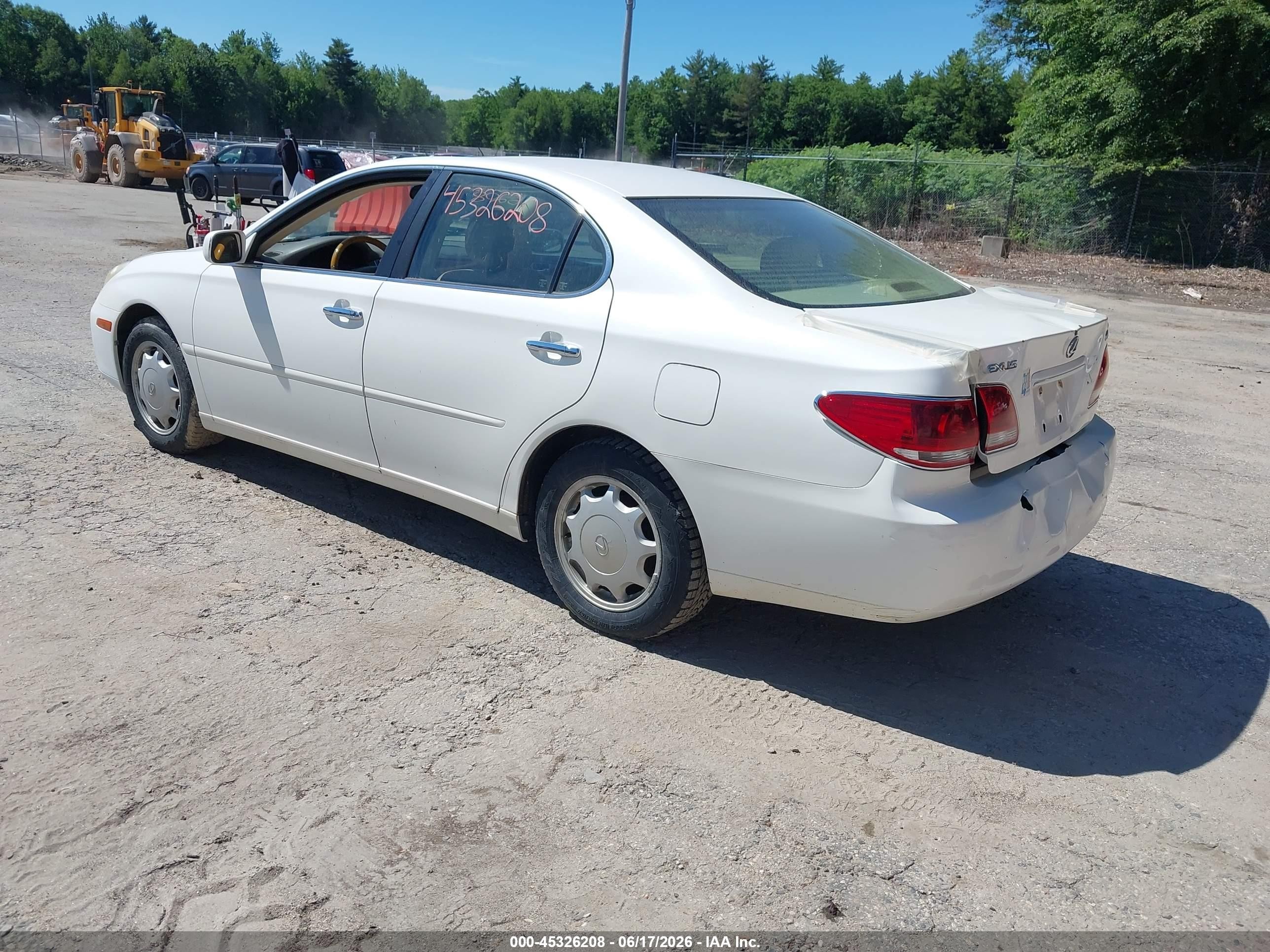 2006 Lexus Es 330 White vin: JTHBA30G965149408