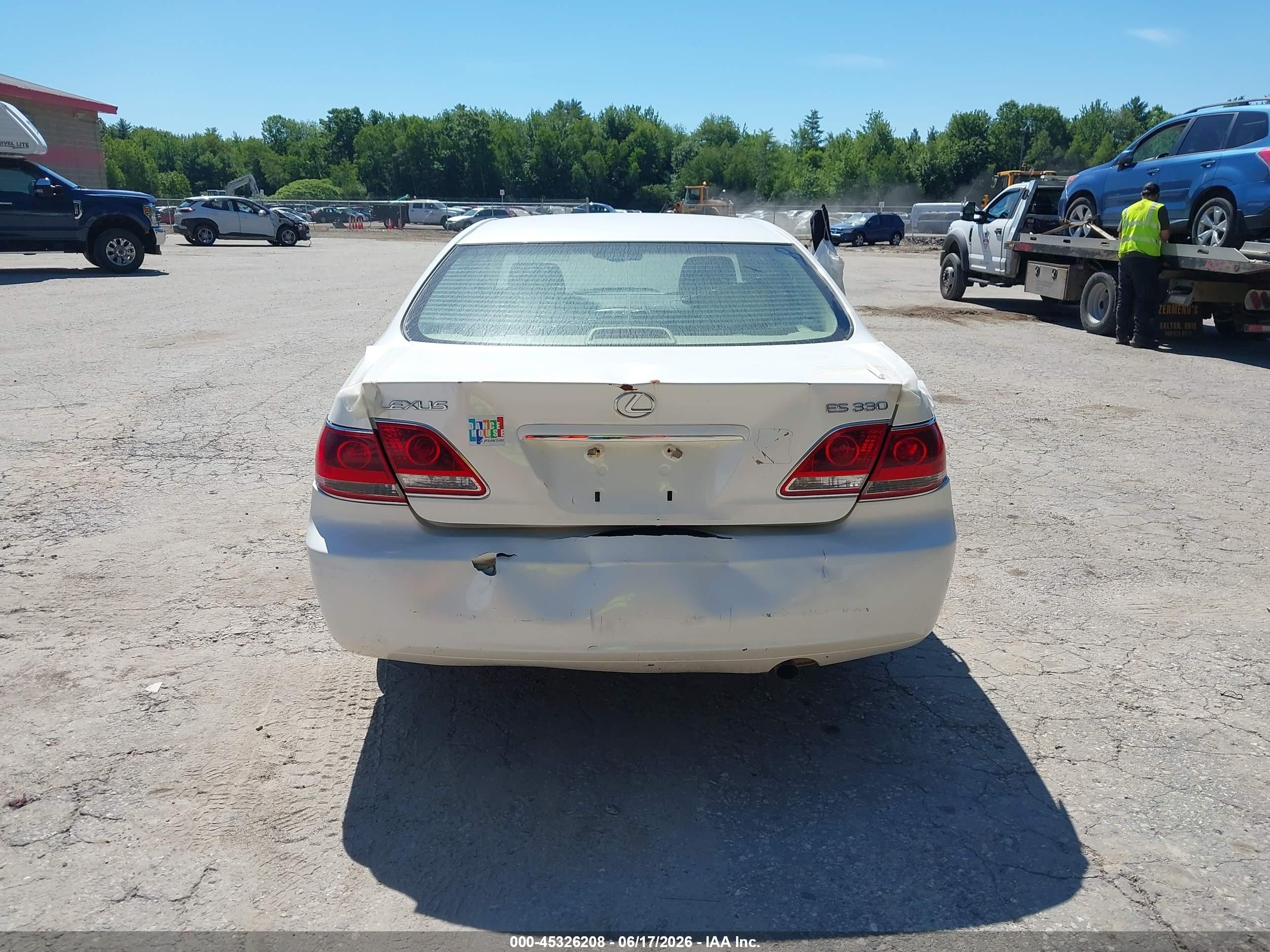 2006 Lexus Es 330 White vin: JTHBA30G965149408