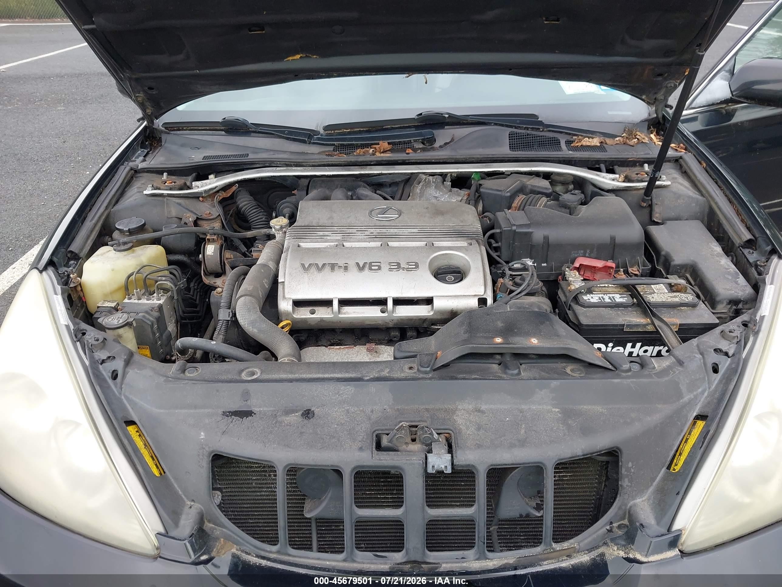 2004 Lexus Es 330   Черный vin: JTHBA30GX40001763