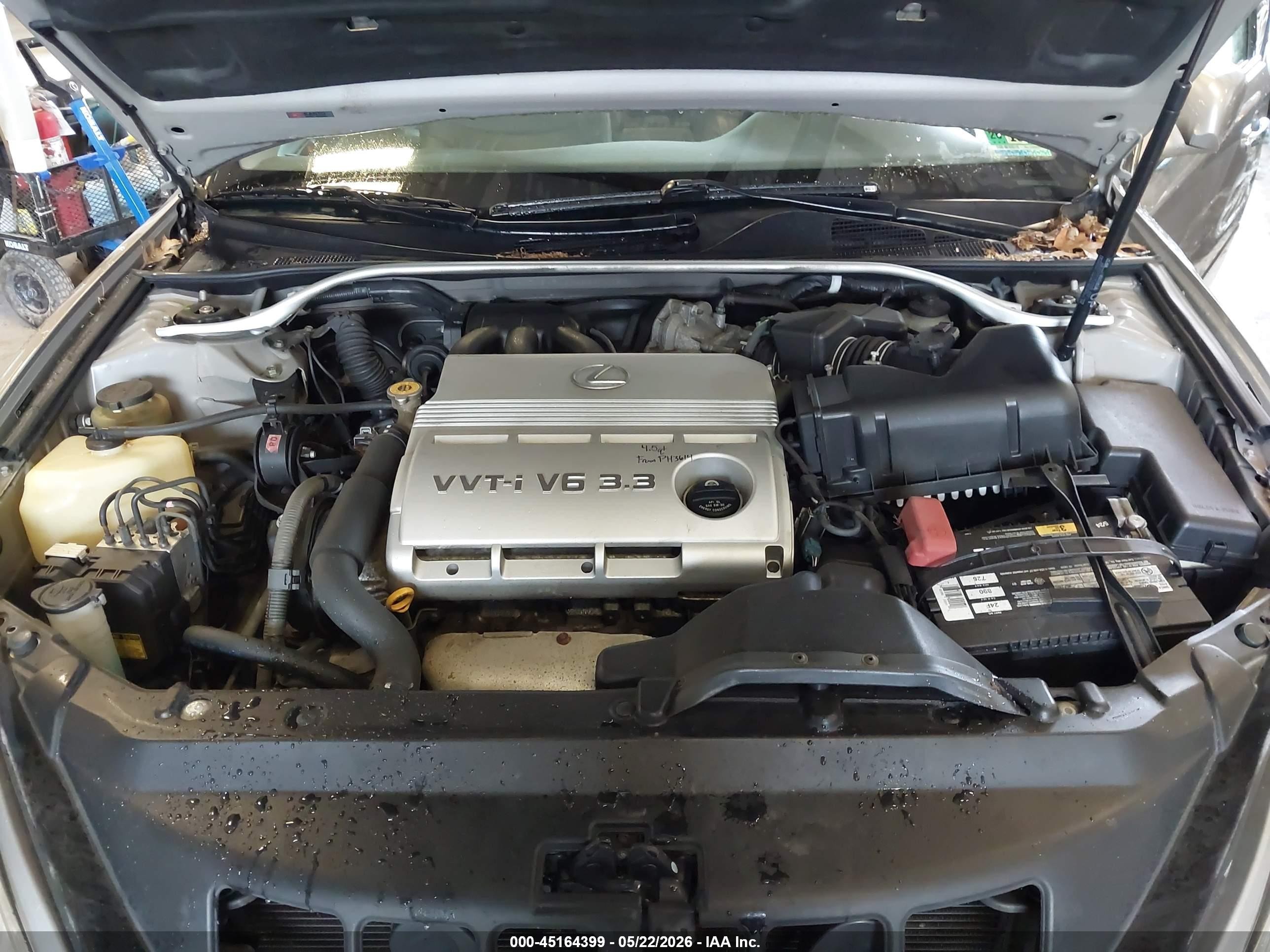 2004 Lexus Es 330 Серебряный vin: JTHBA30GX45047175