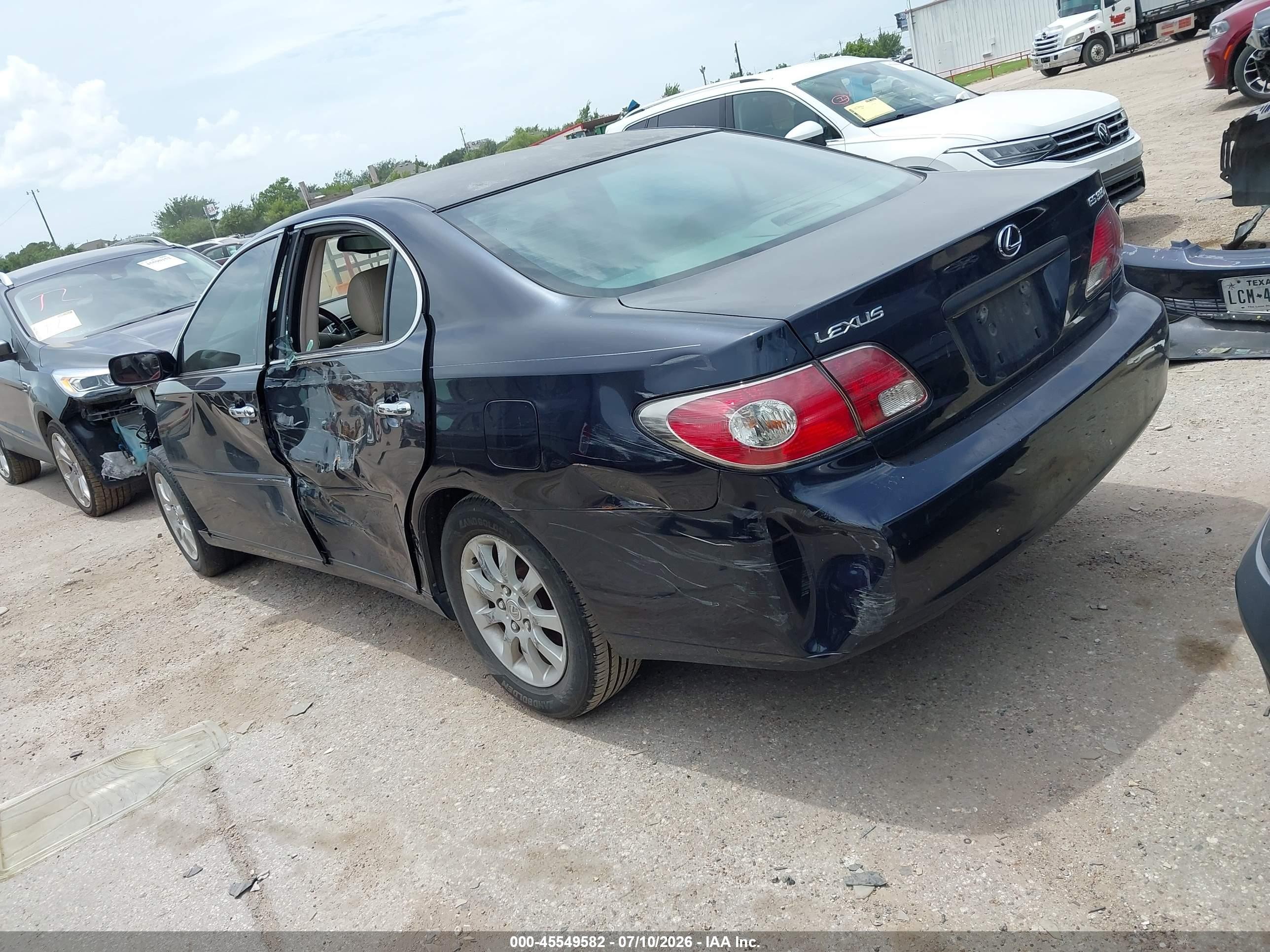 2004 Lexus Es 330   Blue vin: JTHBA30GX45054093