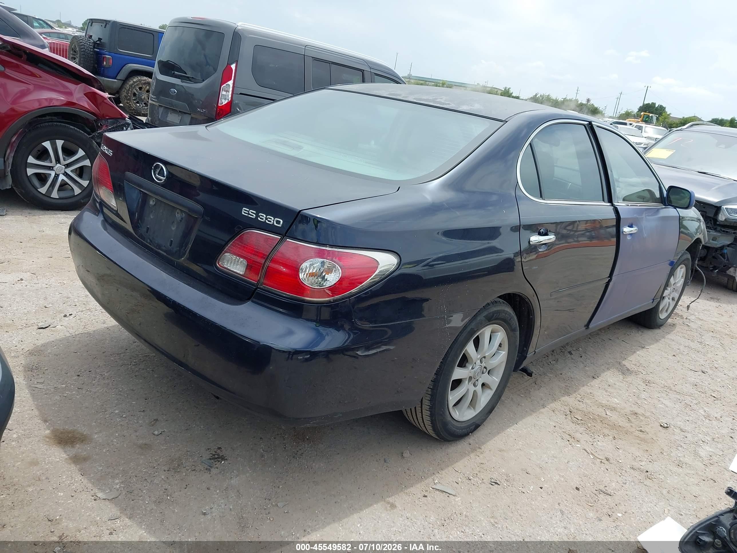 2004 Lexus Es 330   Blue vin: JTHBA30GX45054093