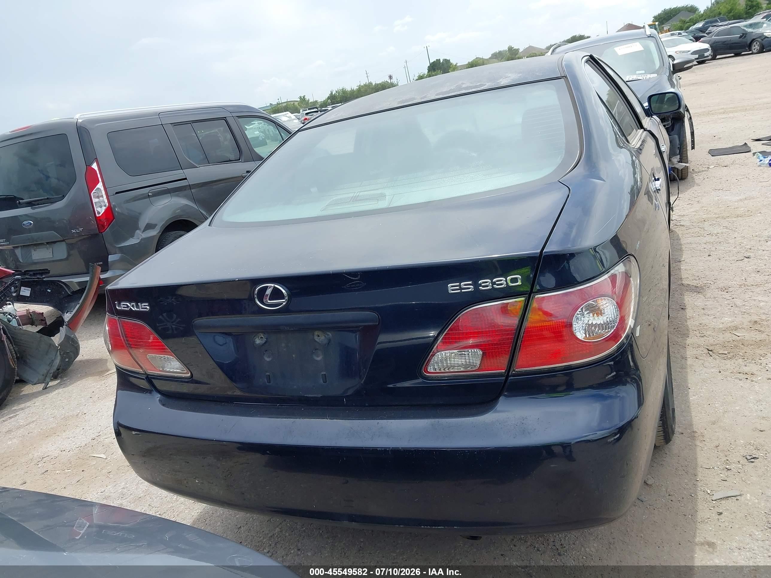 2004 Lexus Es 330   Blue vin: JTHBA30GX45054093