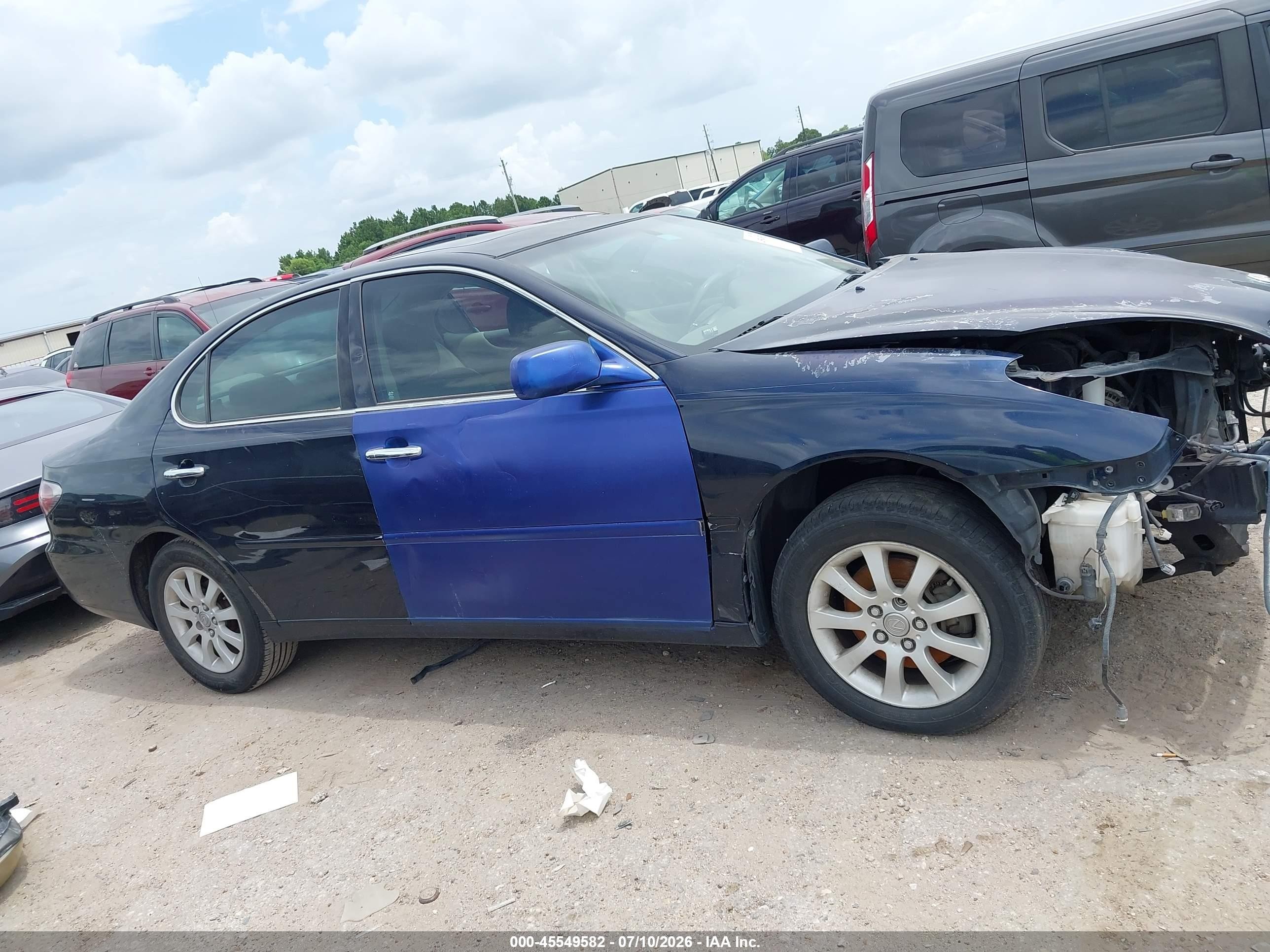 2004 Lexus Es 330   Blue vin: JTHBA30GX45054093
