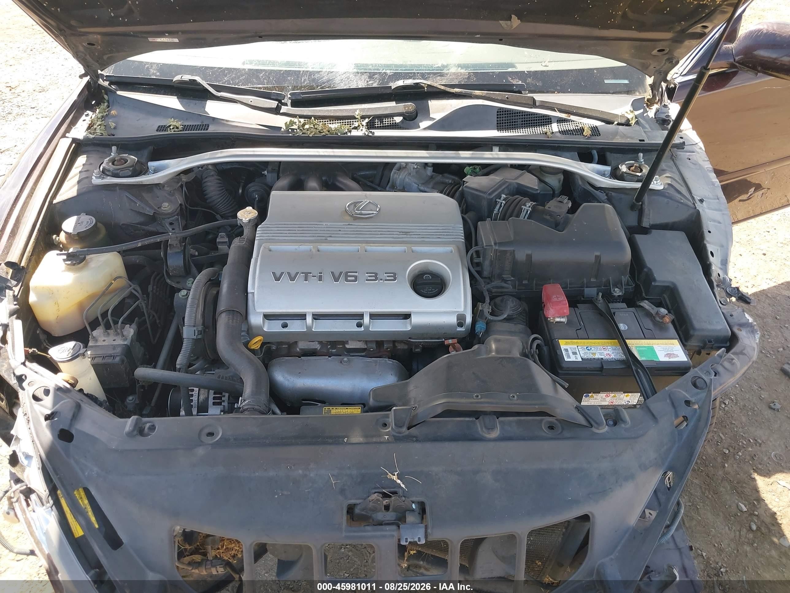 2005 Lexus Es 330 Бордовый vin: JTHBA30GX55060834