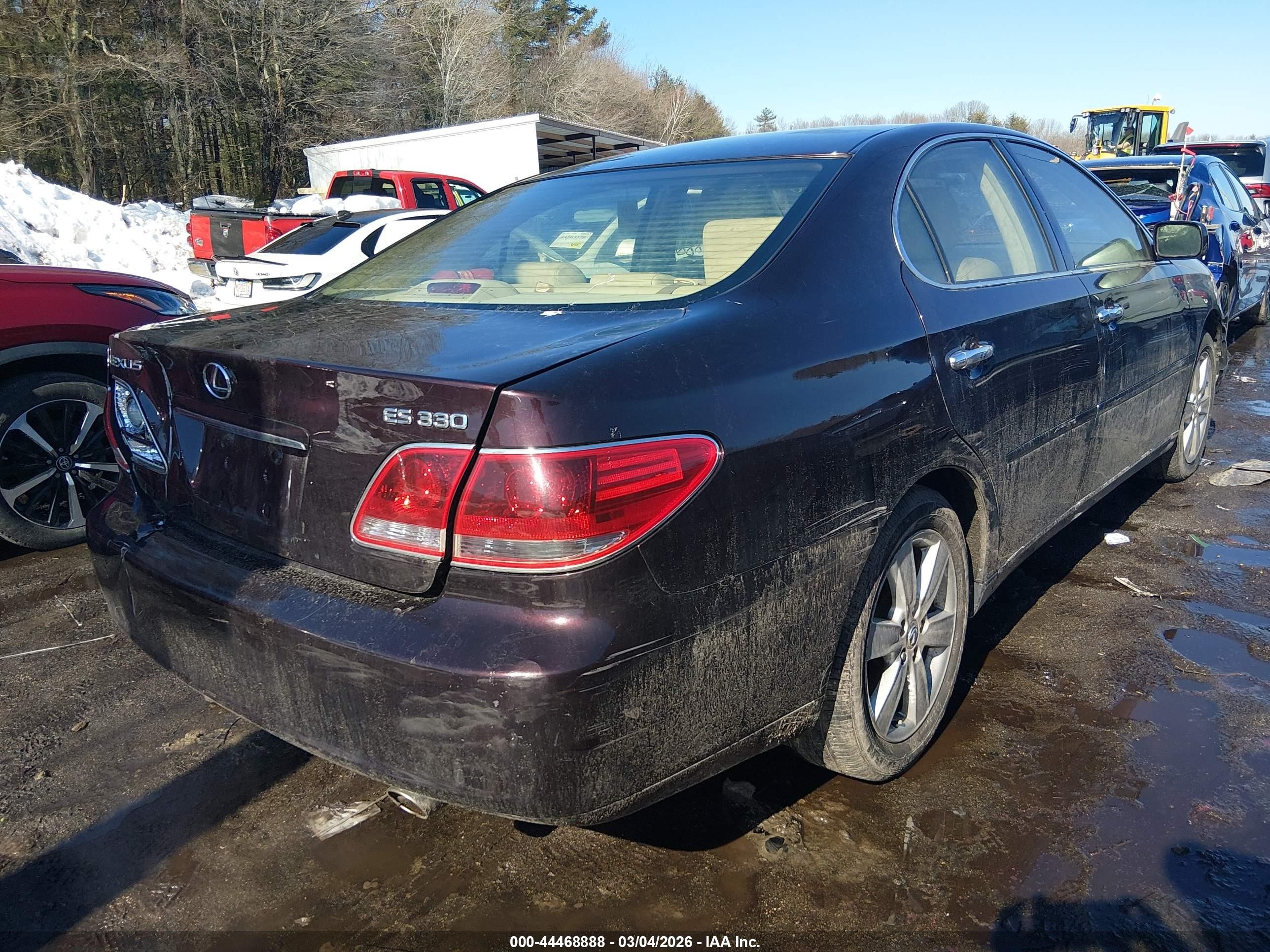 2005 Lexus Es 330 Maroon vin: JTHBA30GX55064947