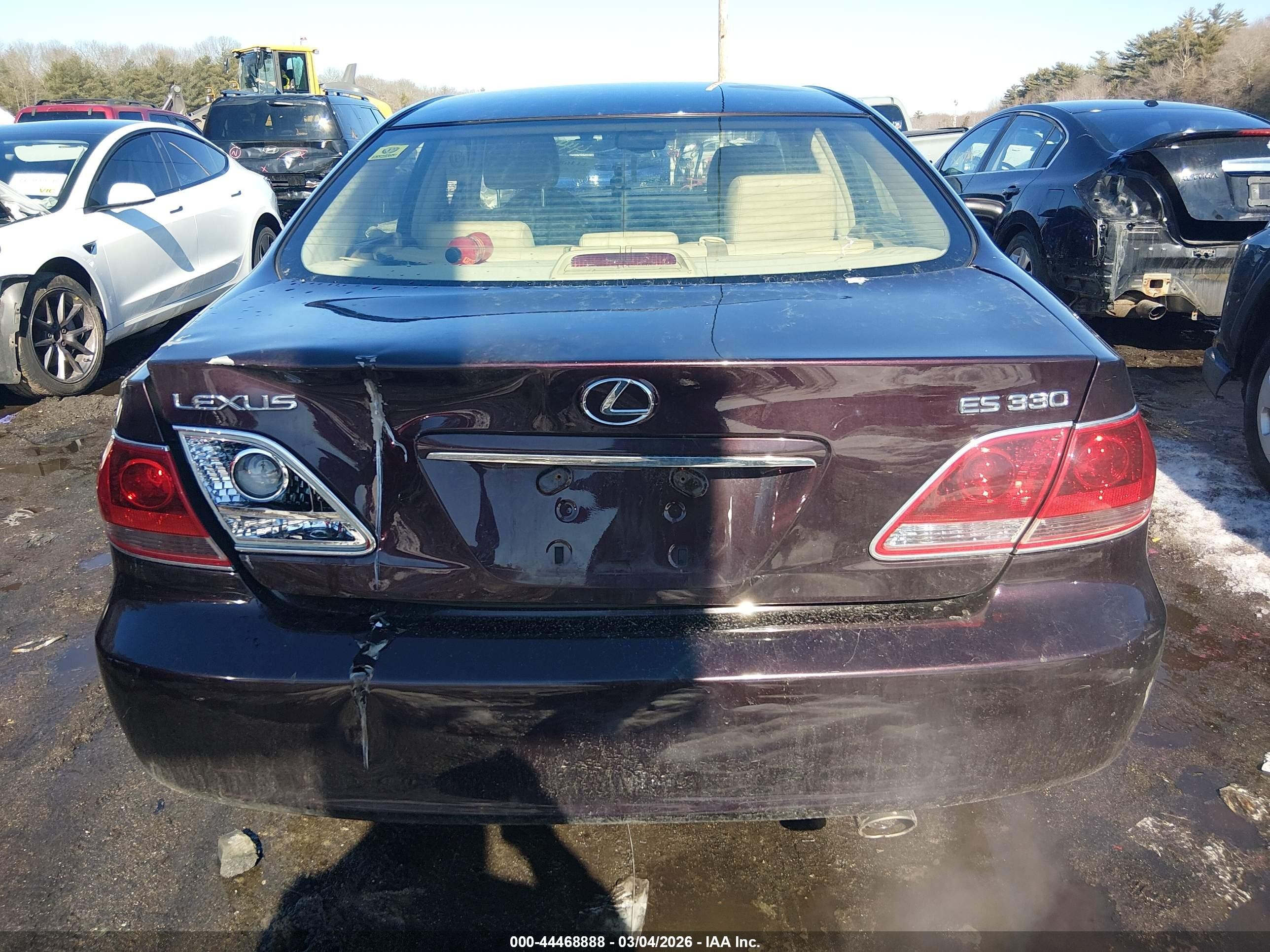 2005 Lexus Es 330 Maroon vin: JTHBA30GX55064947