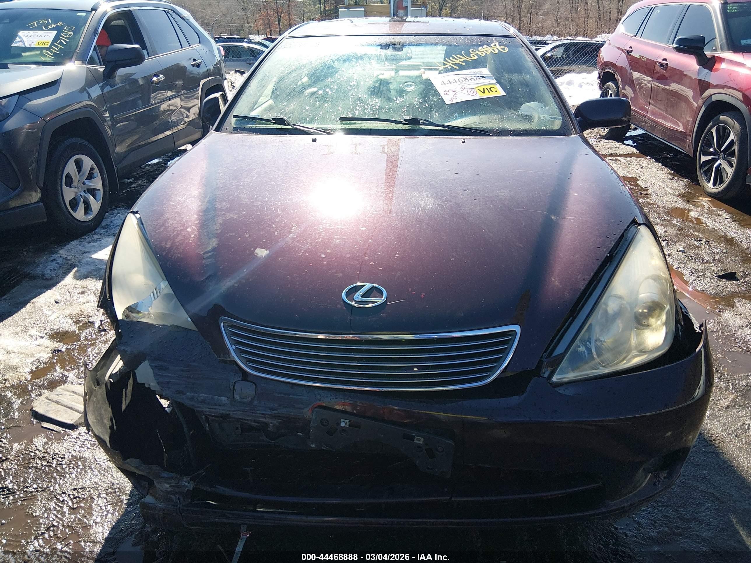 2005 Lexus Es 330 Maroon vin: JTHBA30GX55064947