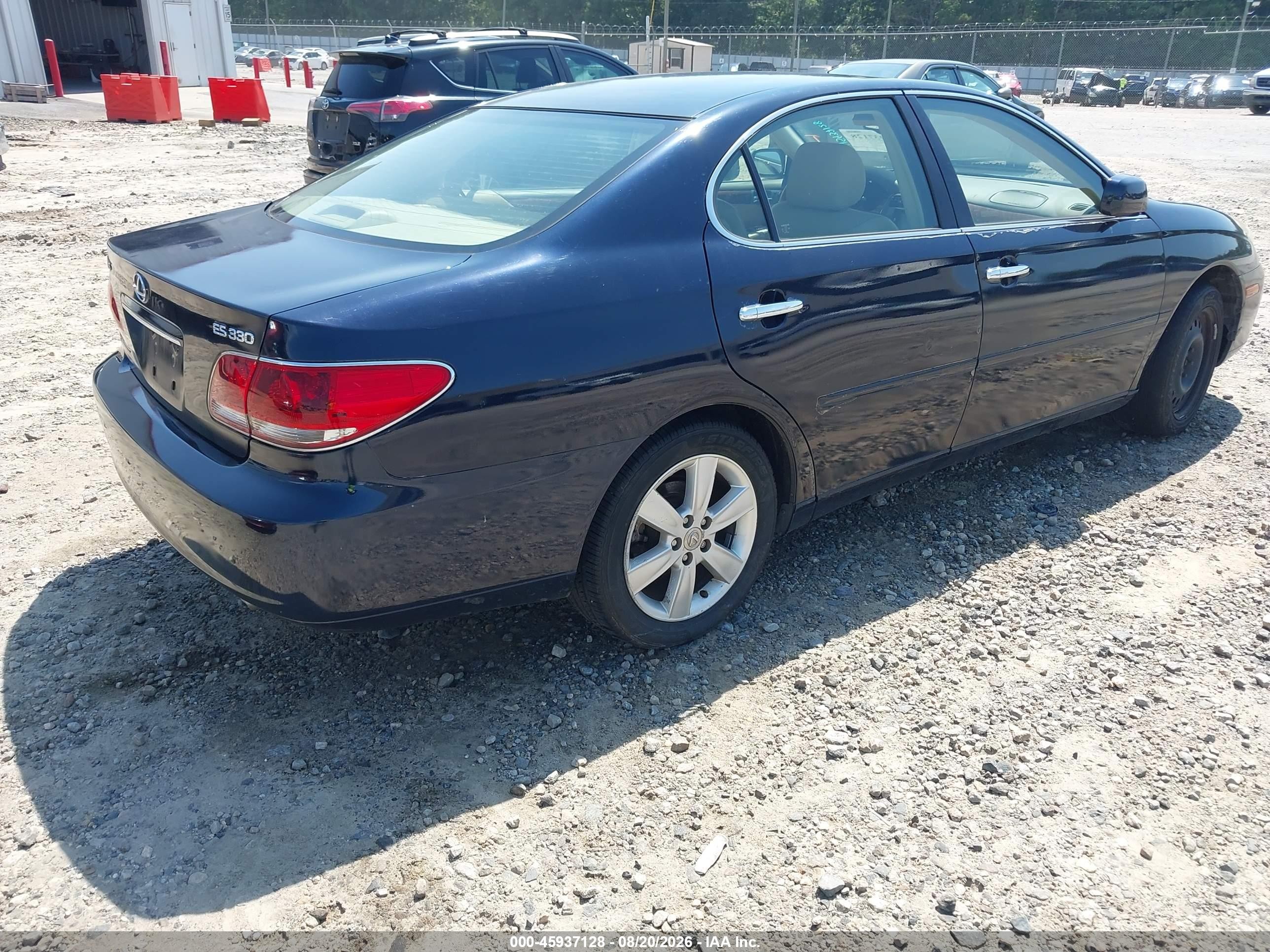 2005 Lexus Es 330   Black vin: JTHBA30GX55103066