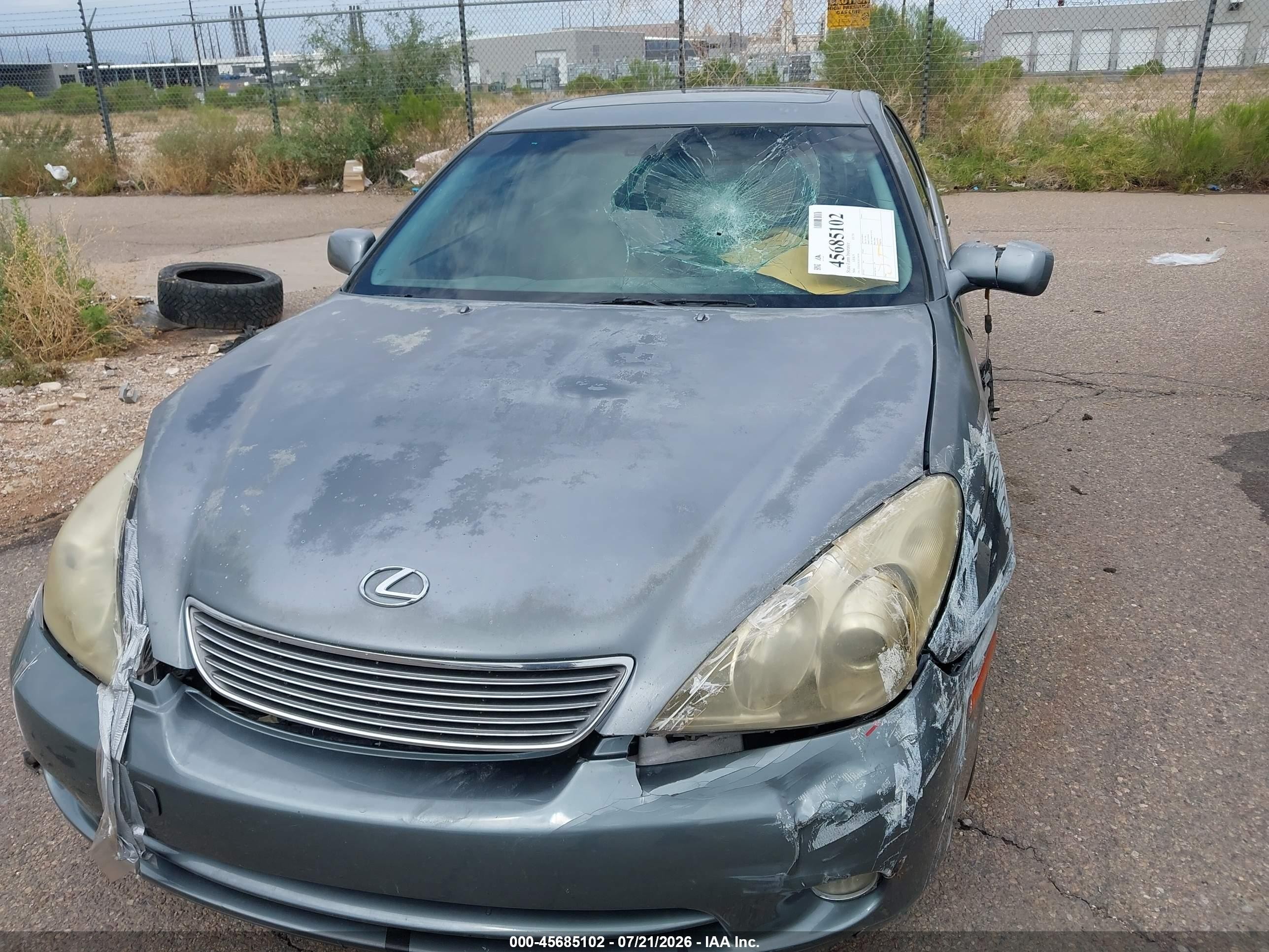2006 Lexus Es 330   Серый vin: JTHBA30GX65146596