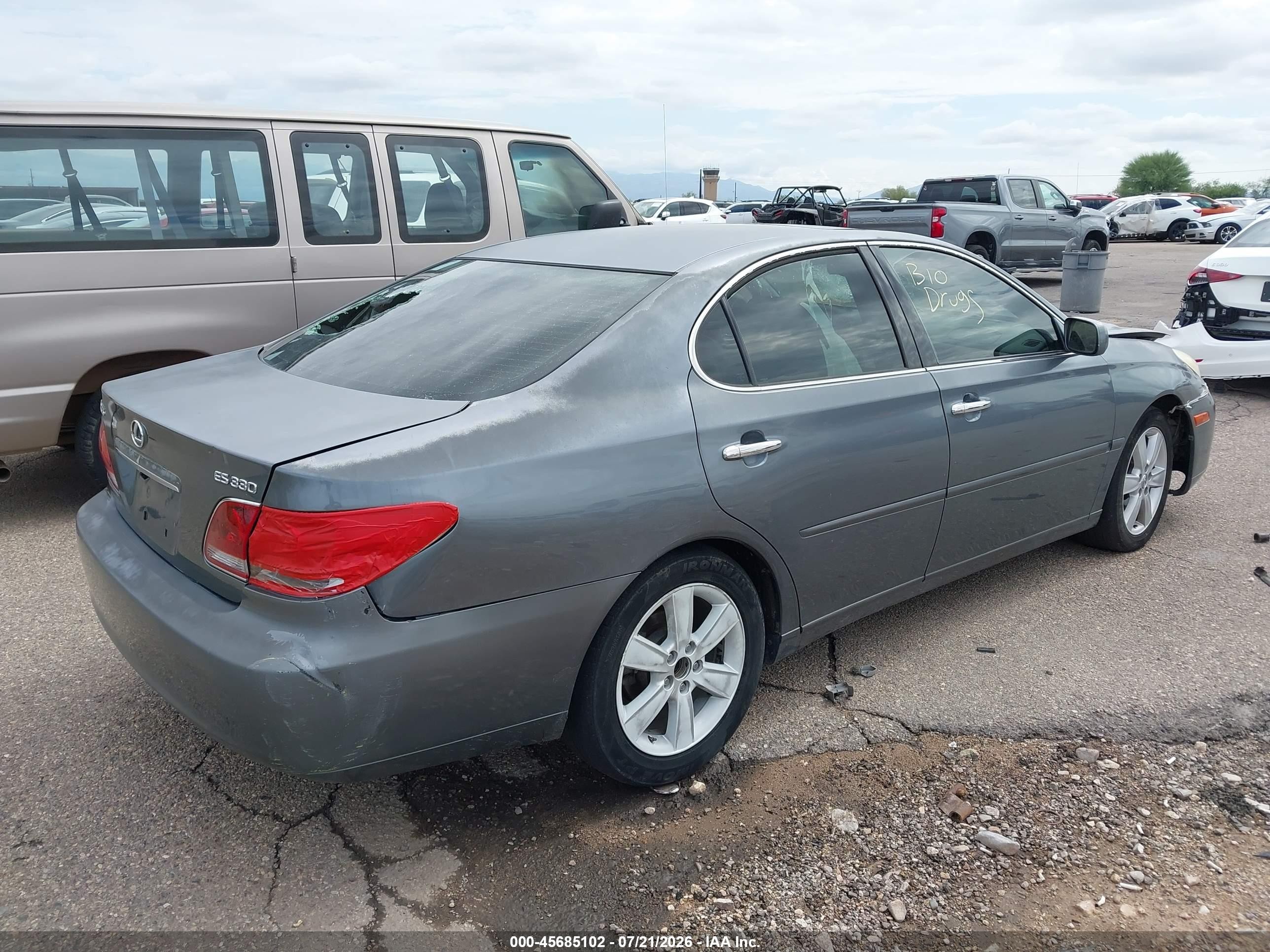 2006 Lexus Es 330   Серый vin: JTHBA30GX65146596