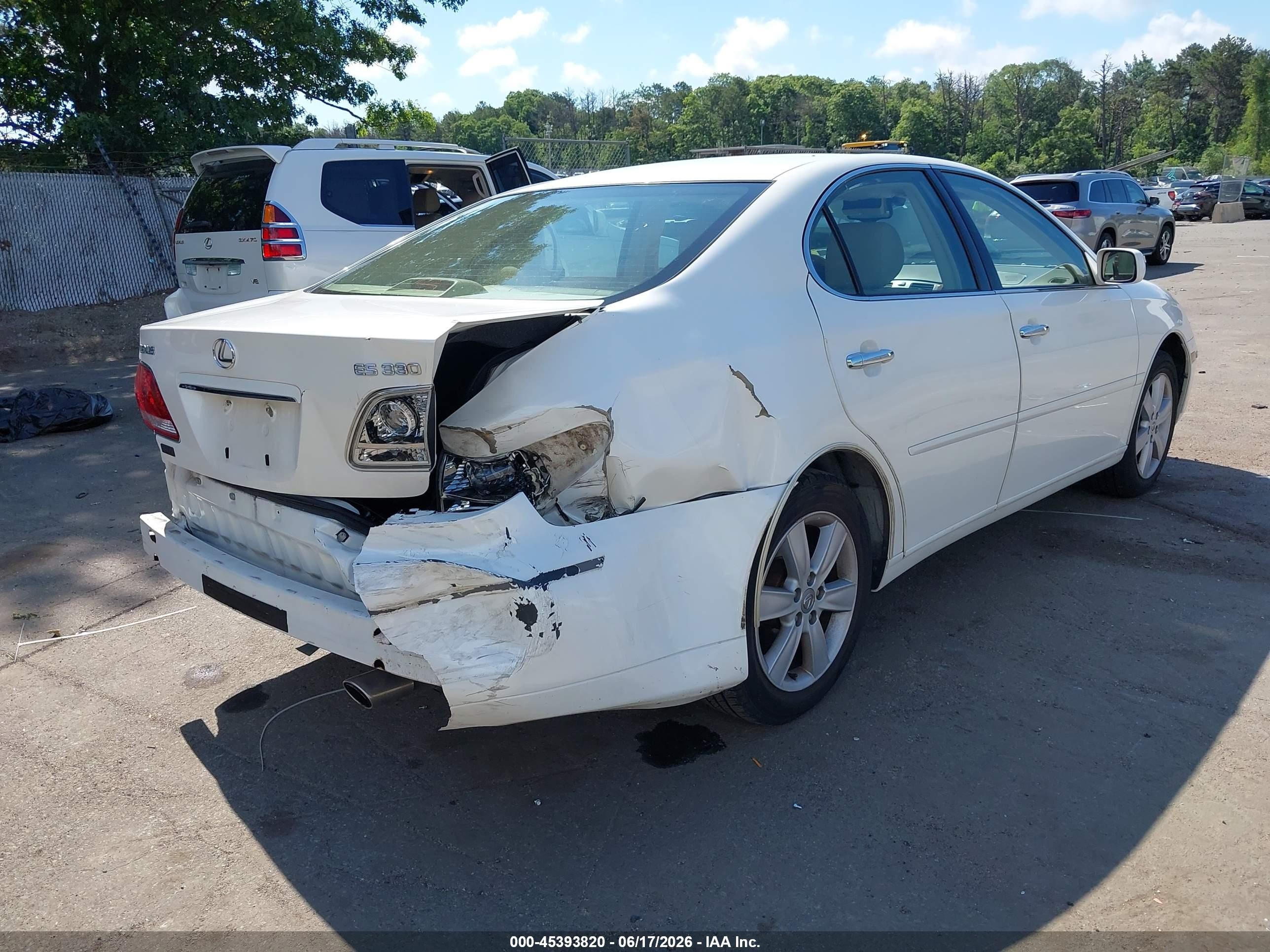 2006 Lexus Es 330   Белый vin: JTHBA30GX65168243