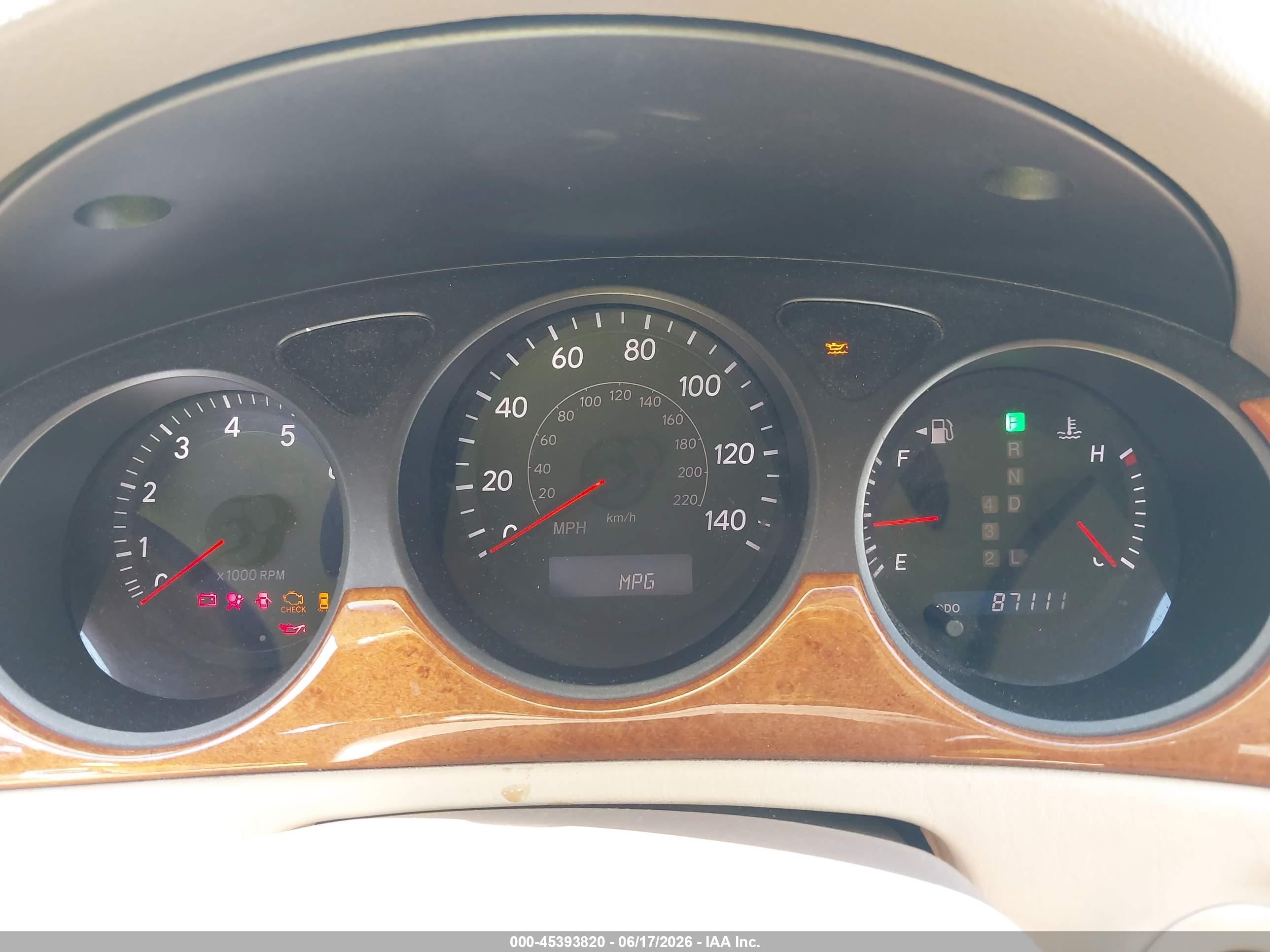 2006 Lexus Es 330   Белый vin: JTHBA30GX65168243