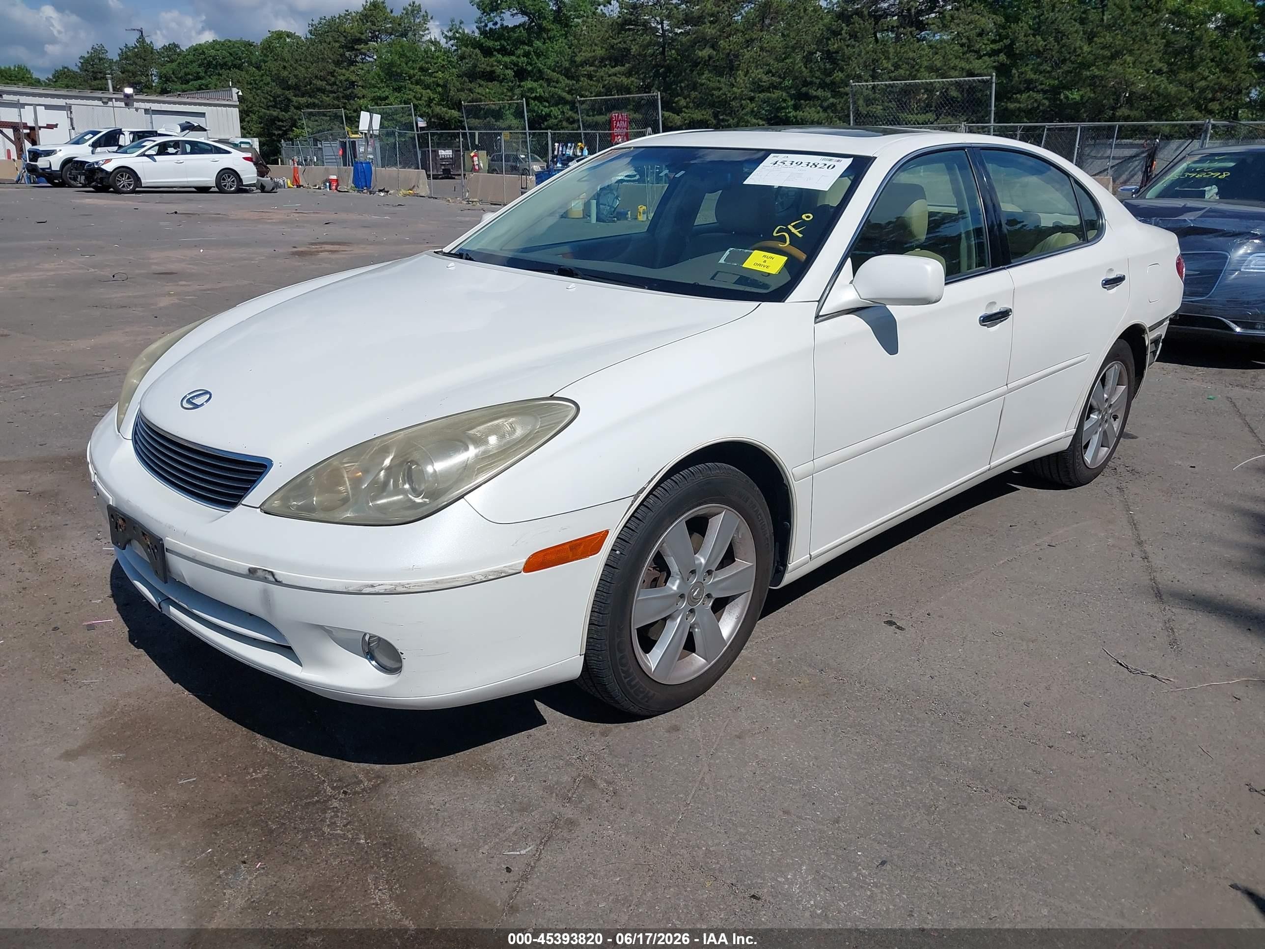 2006 Lexus Es 330   Белый vin: JTHBA30GX65168243