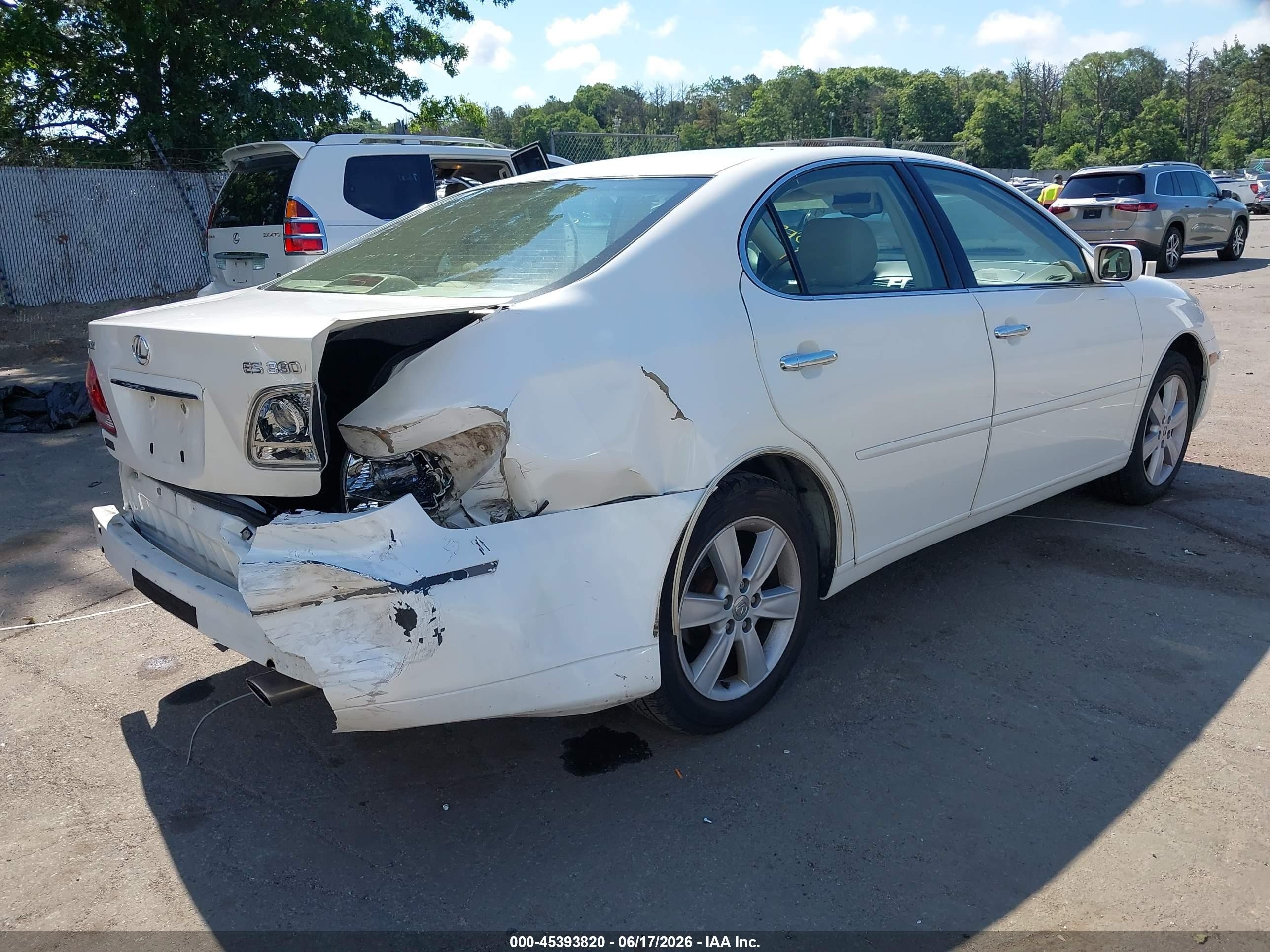 2006 Lexus Es 330   Белый vin: JTHBA30GX65168243