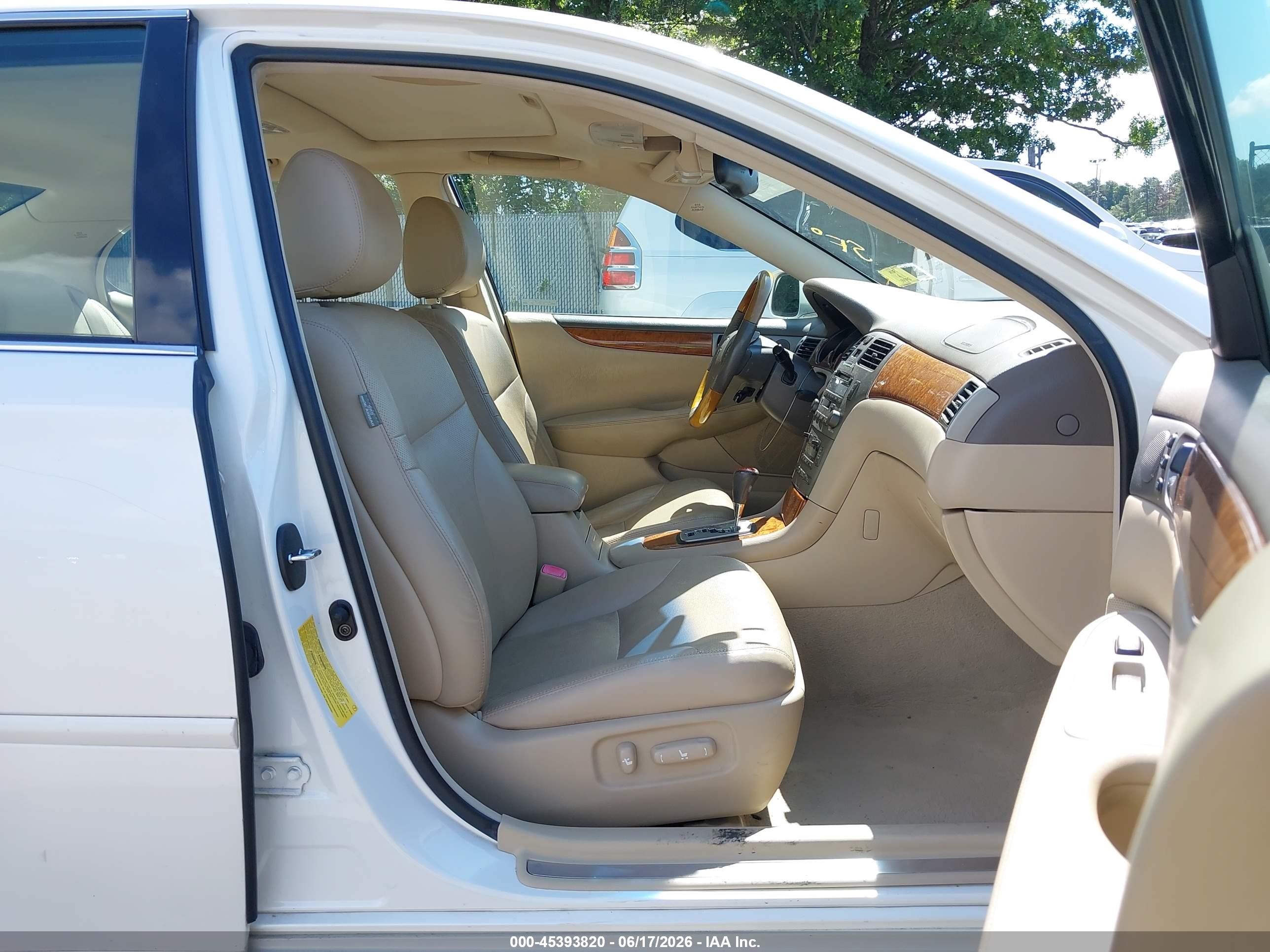 2006 Lexus Es 330   Белый vin: JTHBA30GX65168243