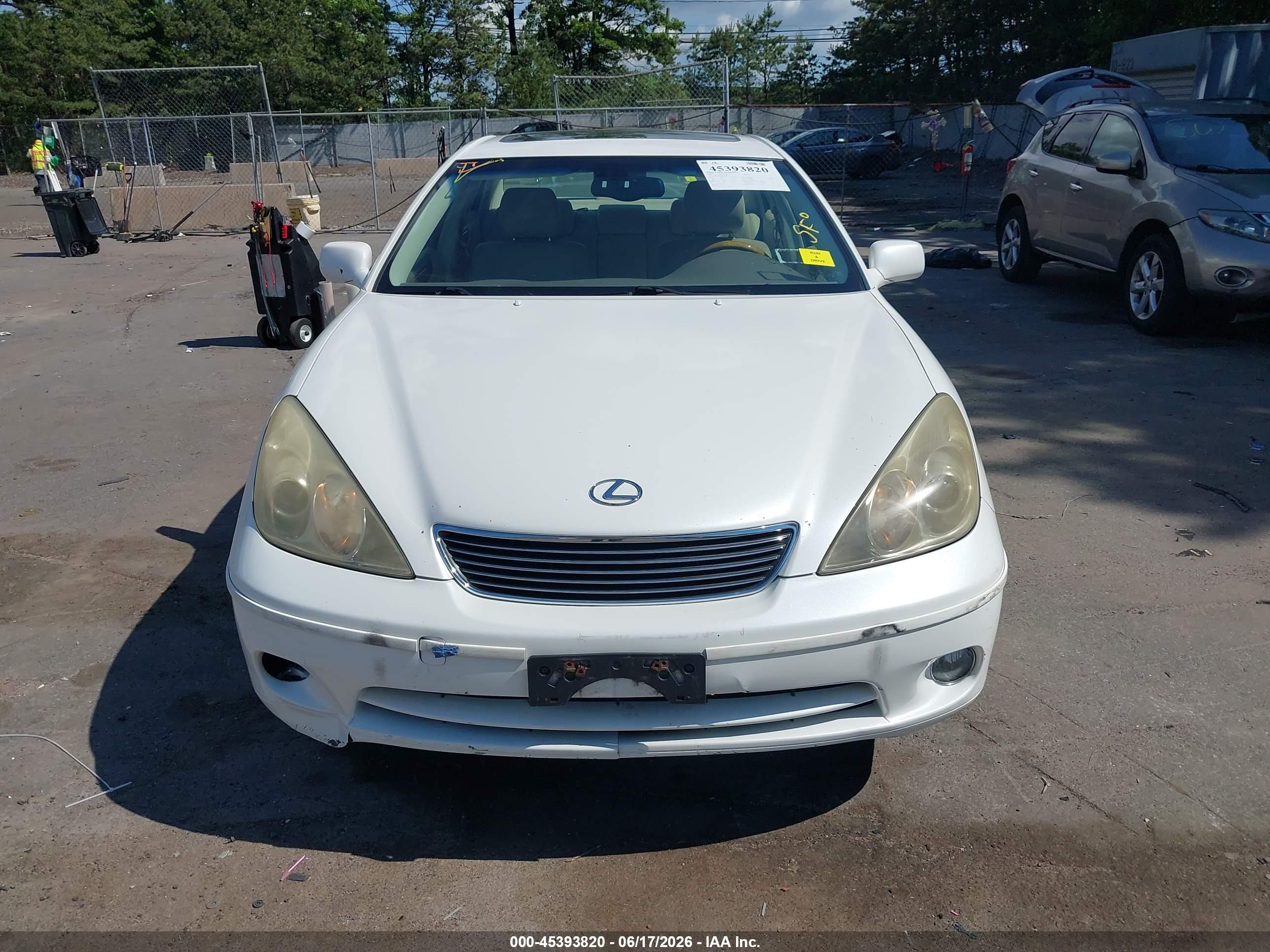 2006 Lexus Es 330   Белый vin: JTHBA30GX65168243