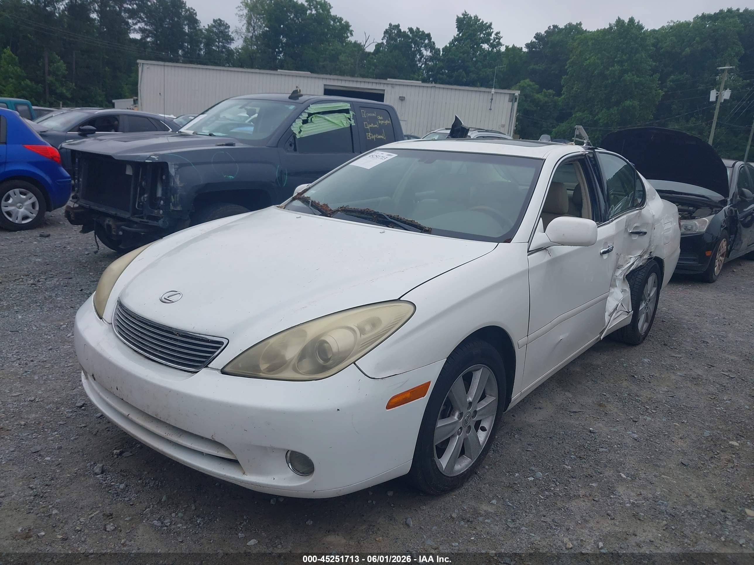 2006 Lexus Es 330   White vin: JTHBA30GX65172308