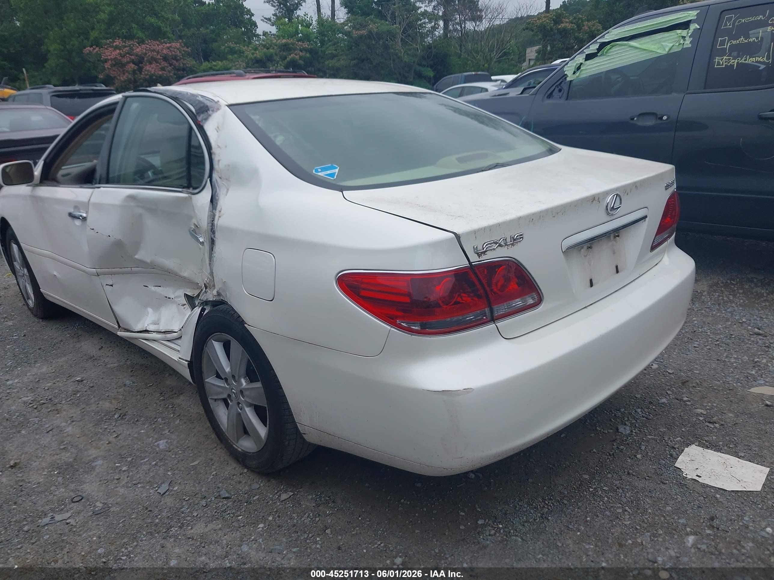 2006 Lexus Es 330   White vin: JTHBA30GX65172308