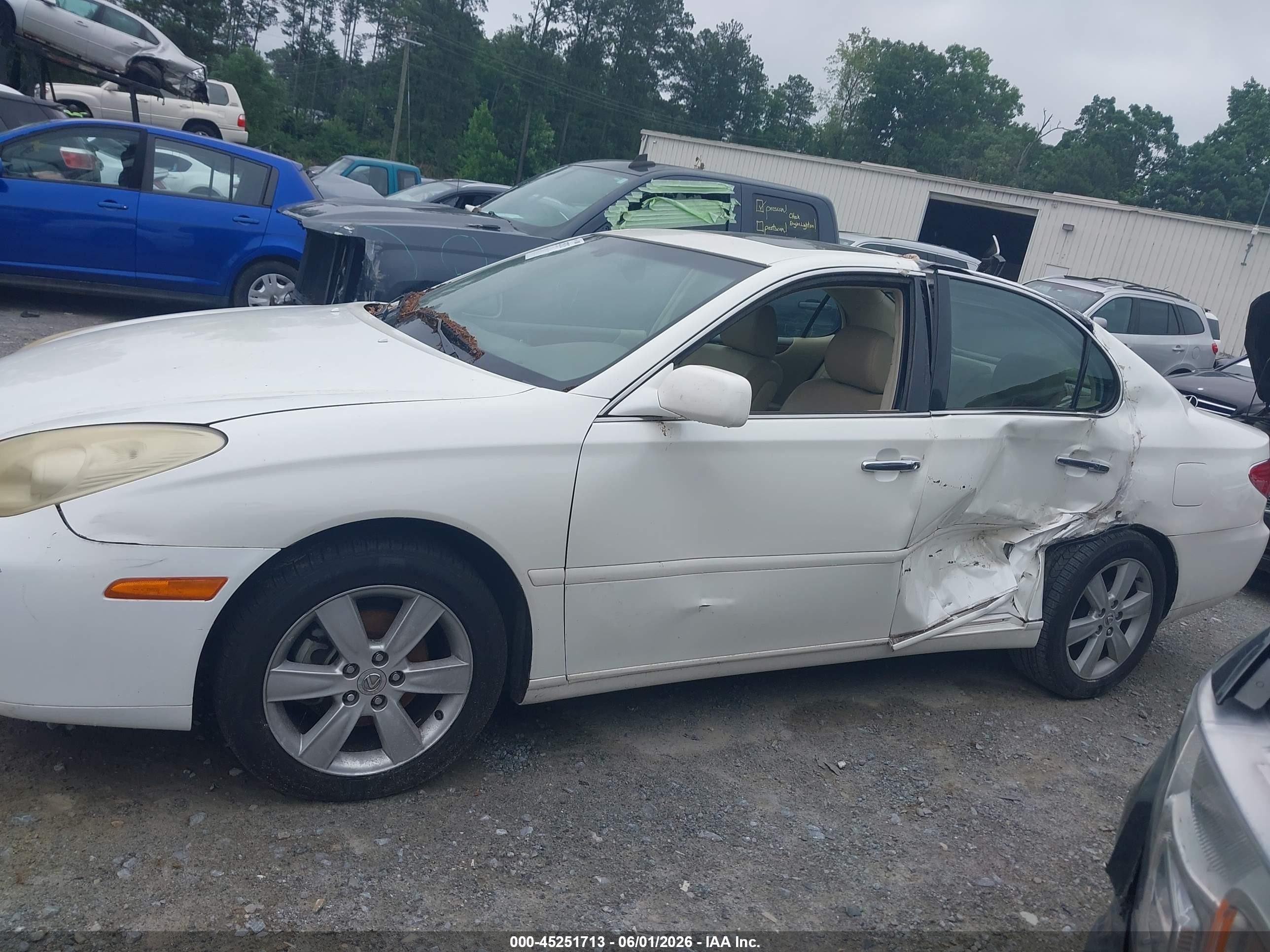 2006 Lexus Es 330   White vin: JTHBA30GX65172308