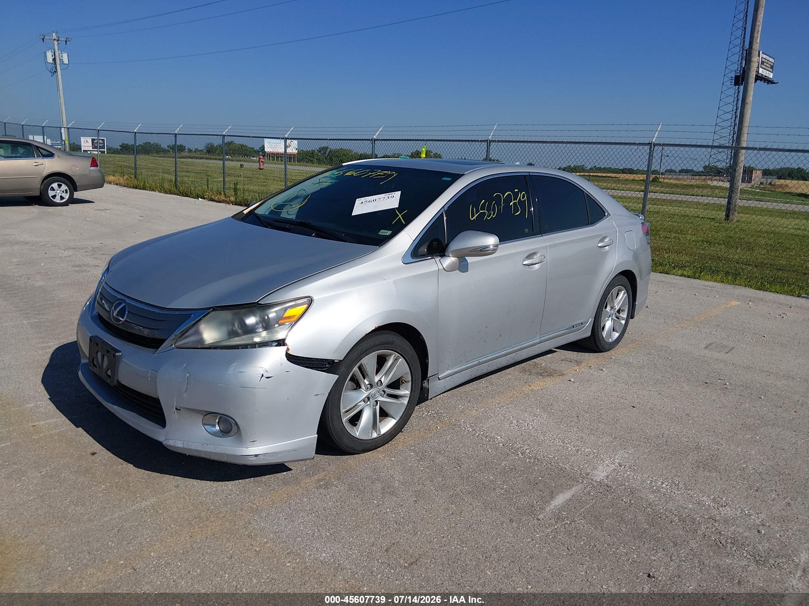 2010 Lexus Hs 250h   Silver vin: JTHBB1BA0A2005041