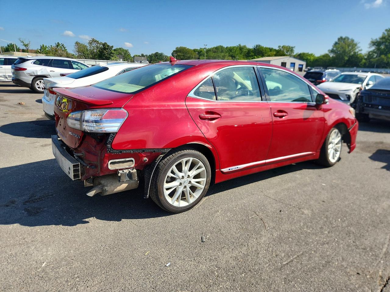 2010 Lexus Hs 250h Red vin: JTHBB1BA0A2006318
