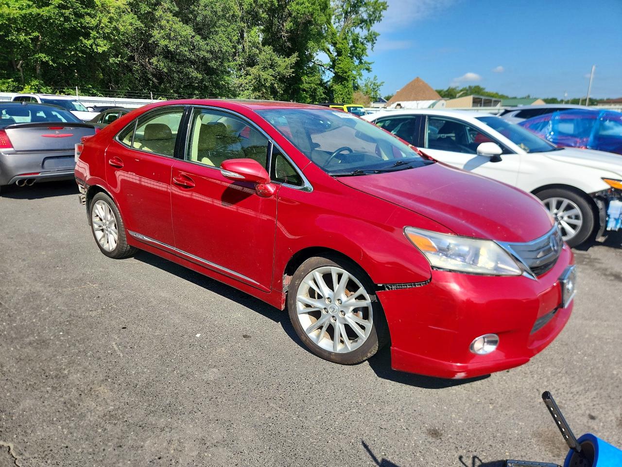 2010 Lexus Hs 250h Red vin: JTHBB1BA0A2006318
