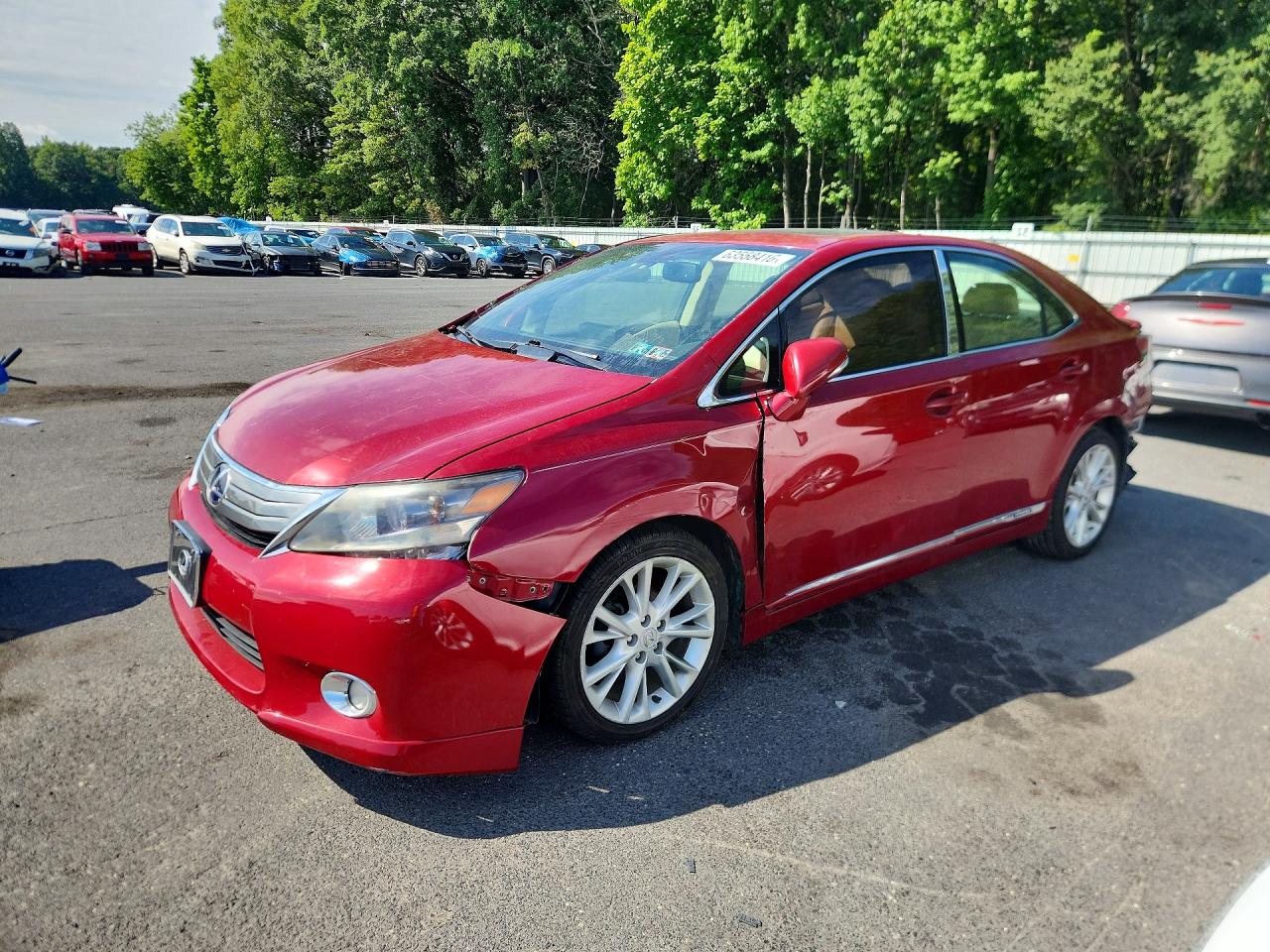 2010 Lexus Hs 250h Red vin: JTHBB1BA0A2006318
