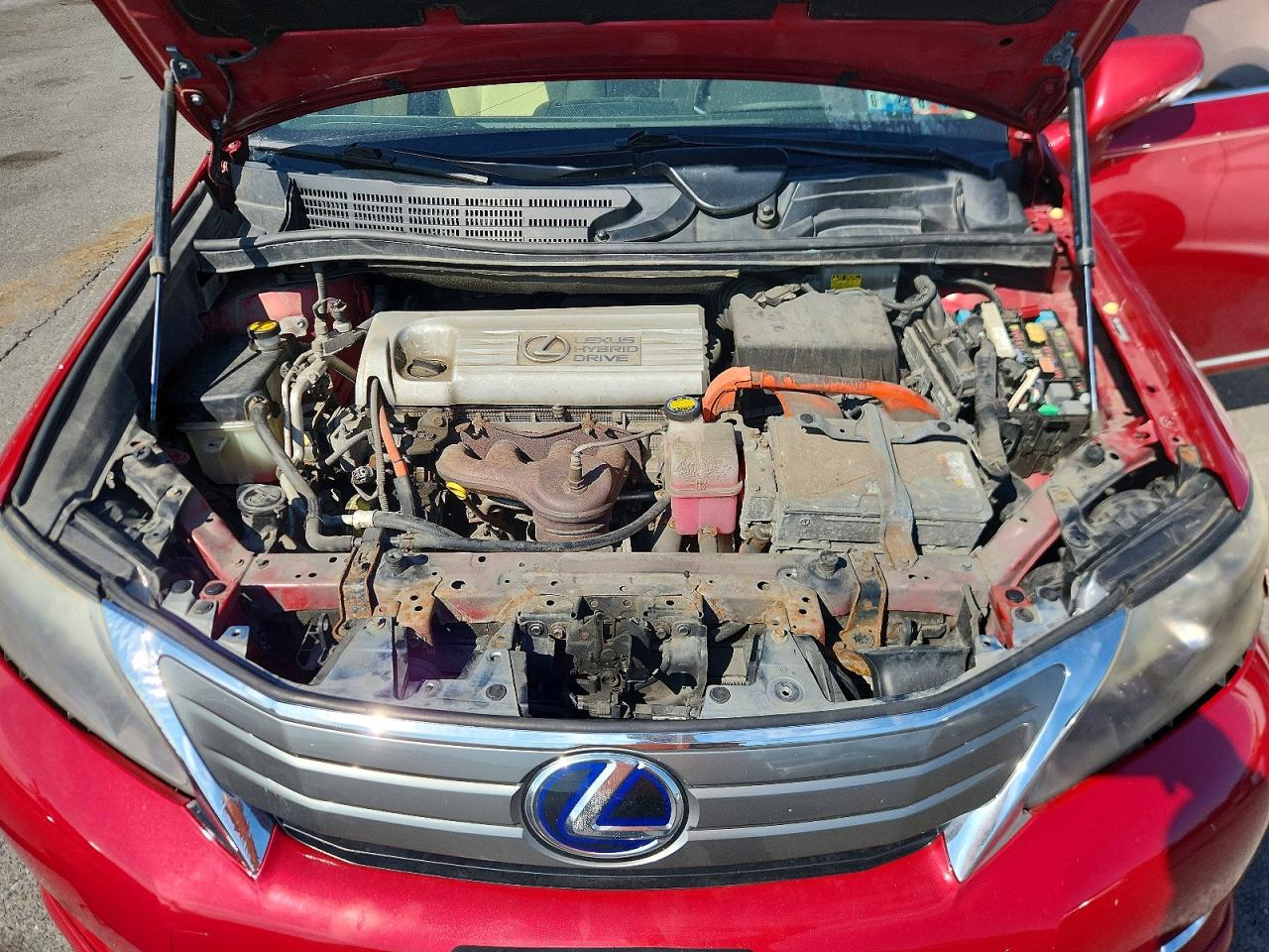 2010 Lexus Hs 250h Red vin: JTHBB1BA0A2006318