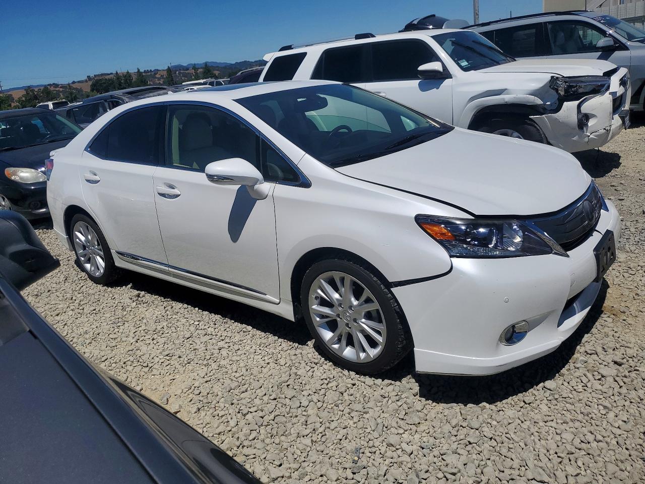 2010 Lexus Hs 250h White vin: JTHBB1BA0A2007209
