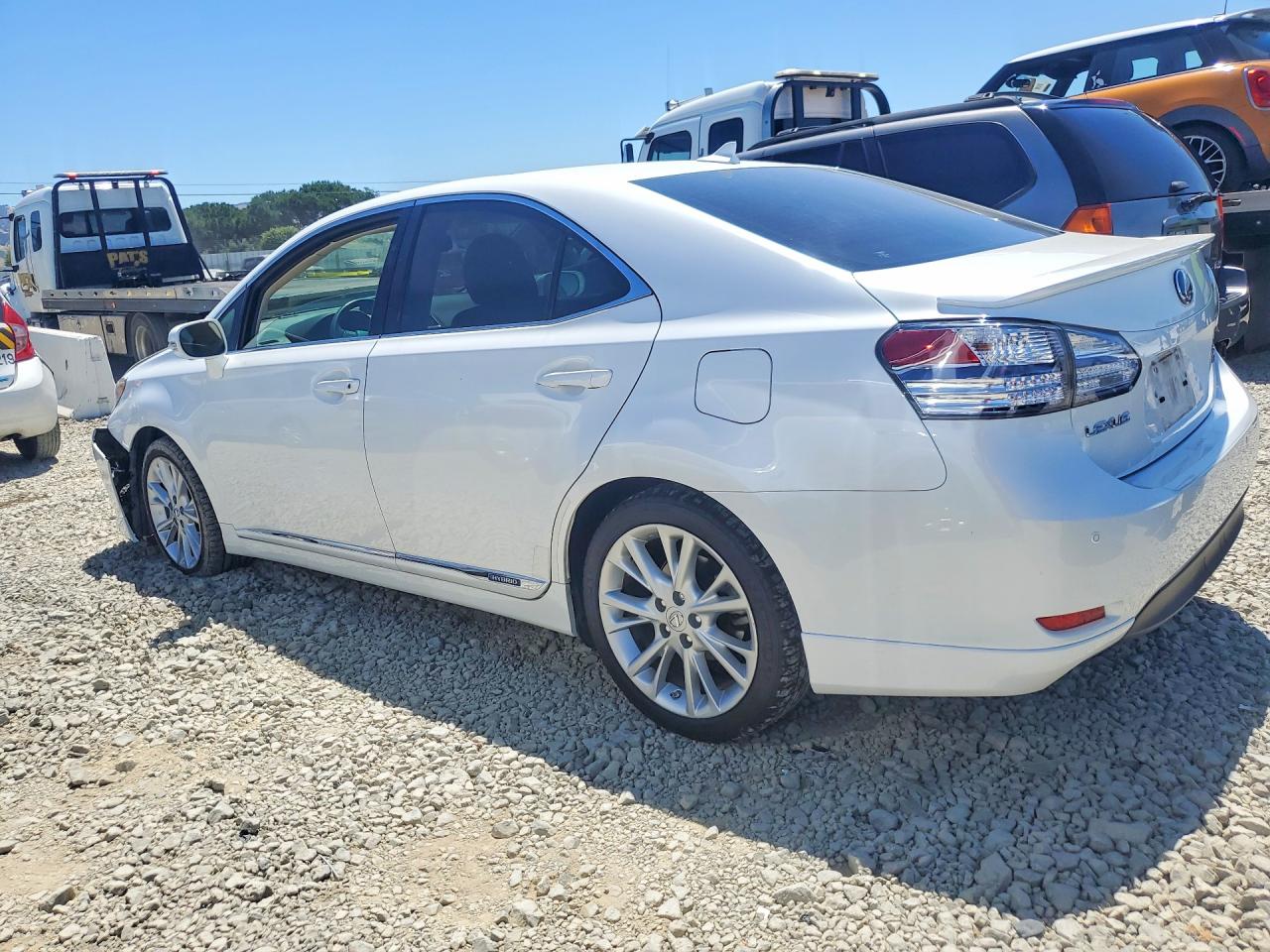 2010 Lexus Hs 250h White vin: JTHBB1BA0A2007209