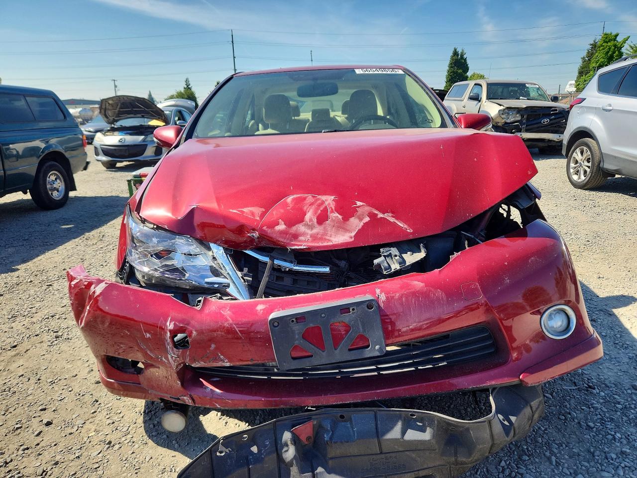 2010 Lexus Hs 250h Maroon vin: JTHBB1BA0A2012328