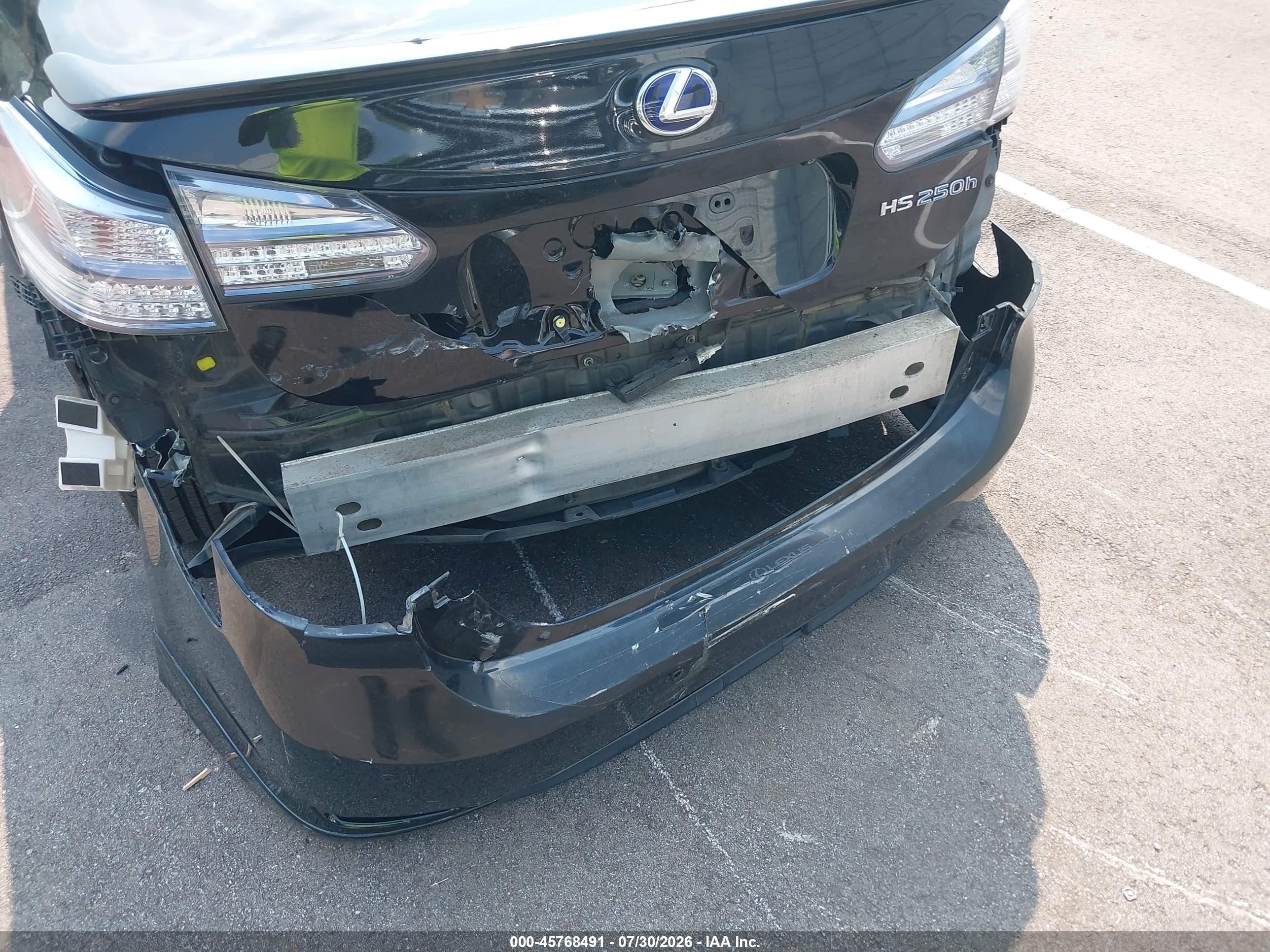 2010 Lexus Hs 250h Premium Black vin: JTHBB1BA0A2016962