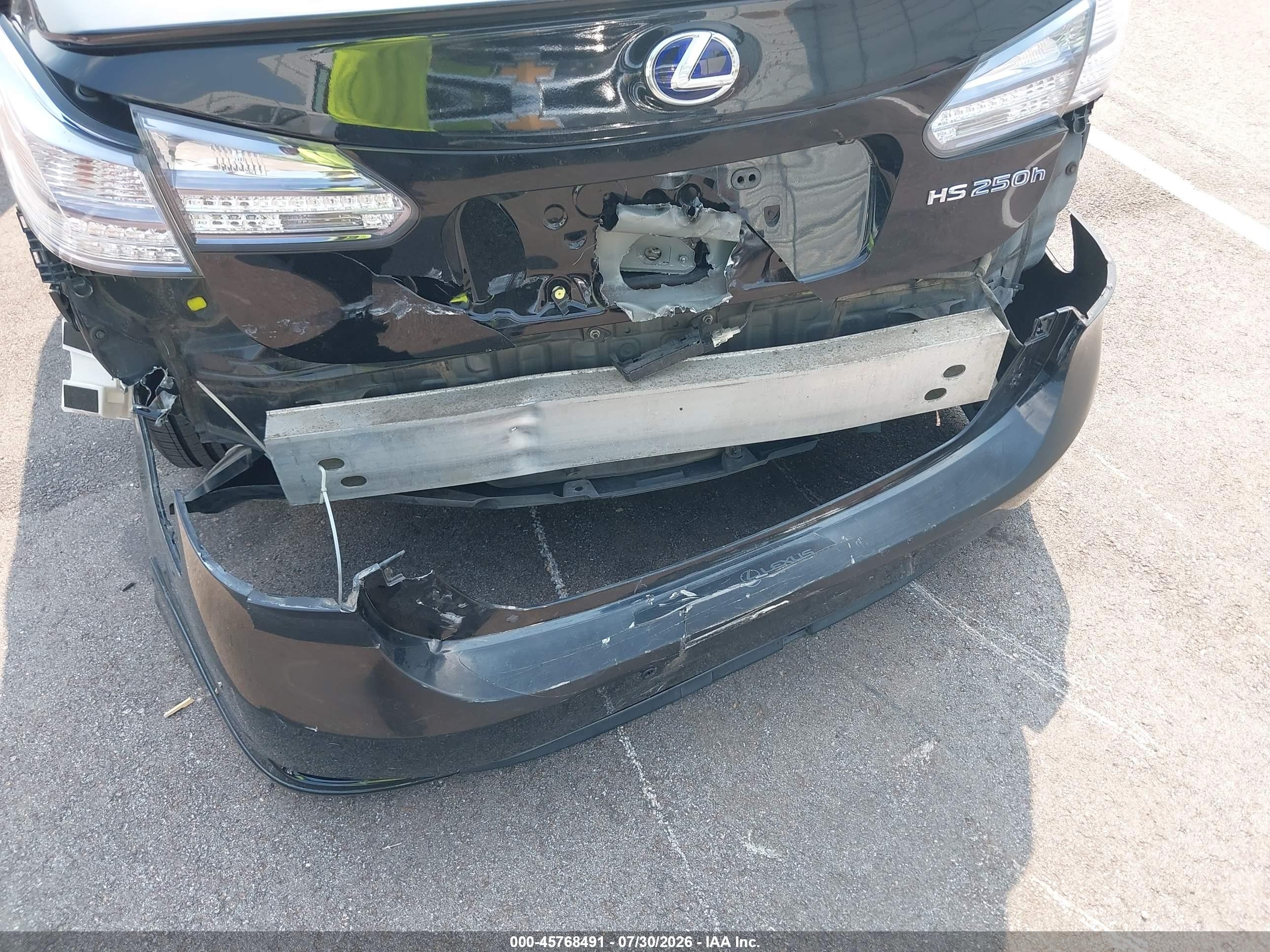 2010 Lexus Hs 250h Premium Black vin: JTHBB1BA0A2016962