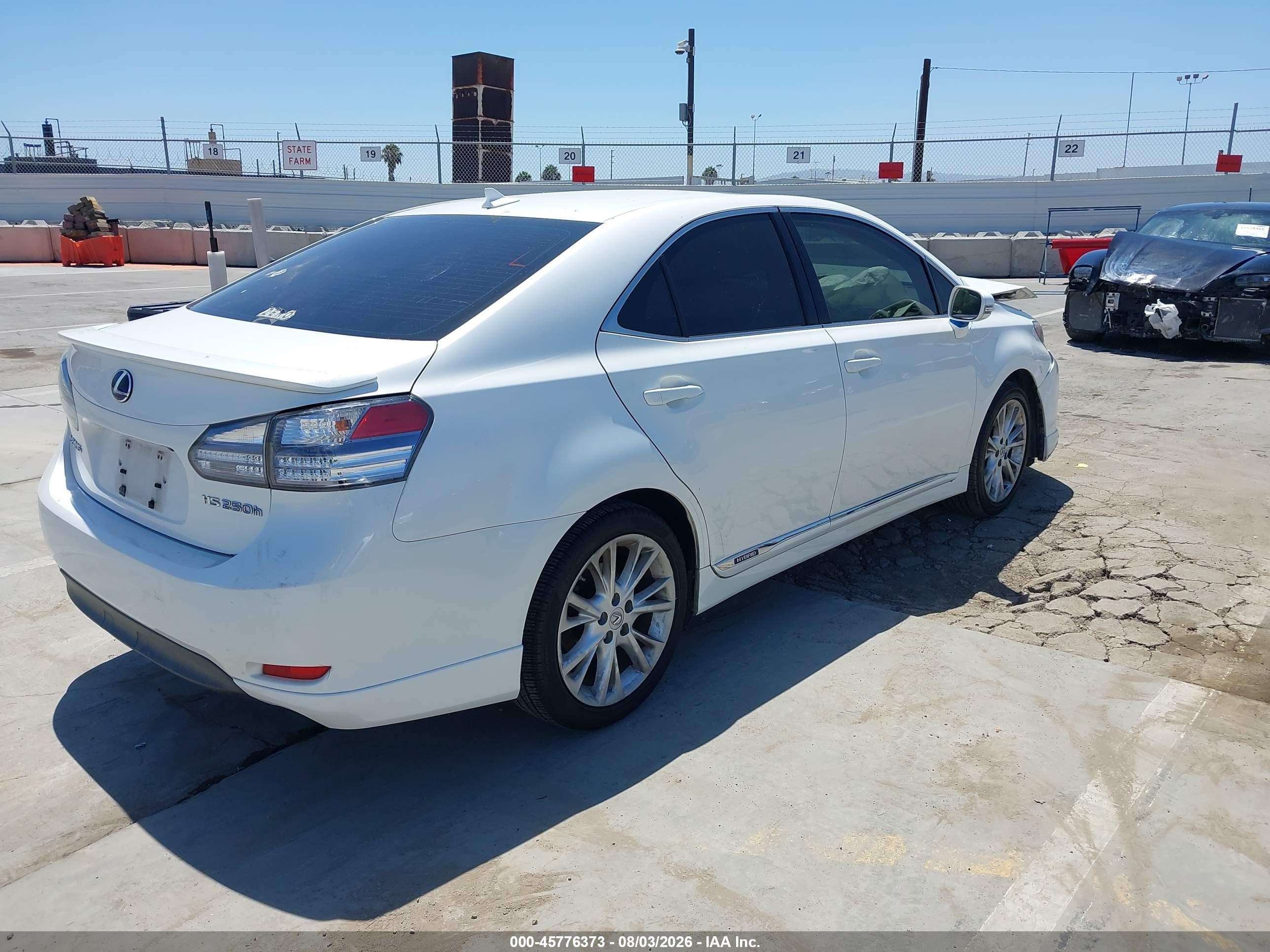 2010 Lexus Hs 250h Premium White vin: JTHBB1BA0A2017027