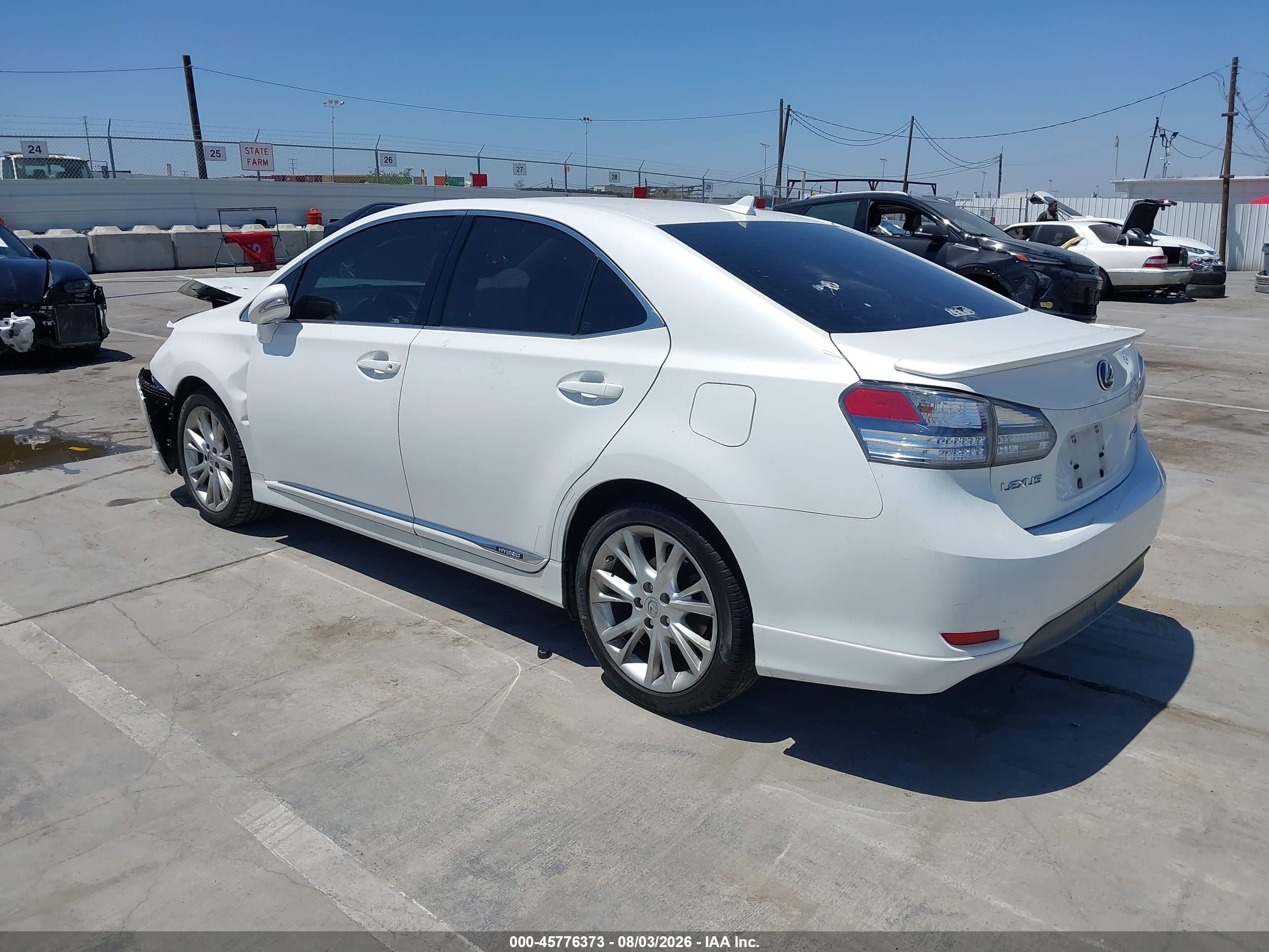 2010 Lexus Hs 250h Premium White vin: JTHBB1BA0A2017027