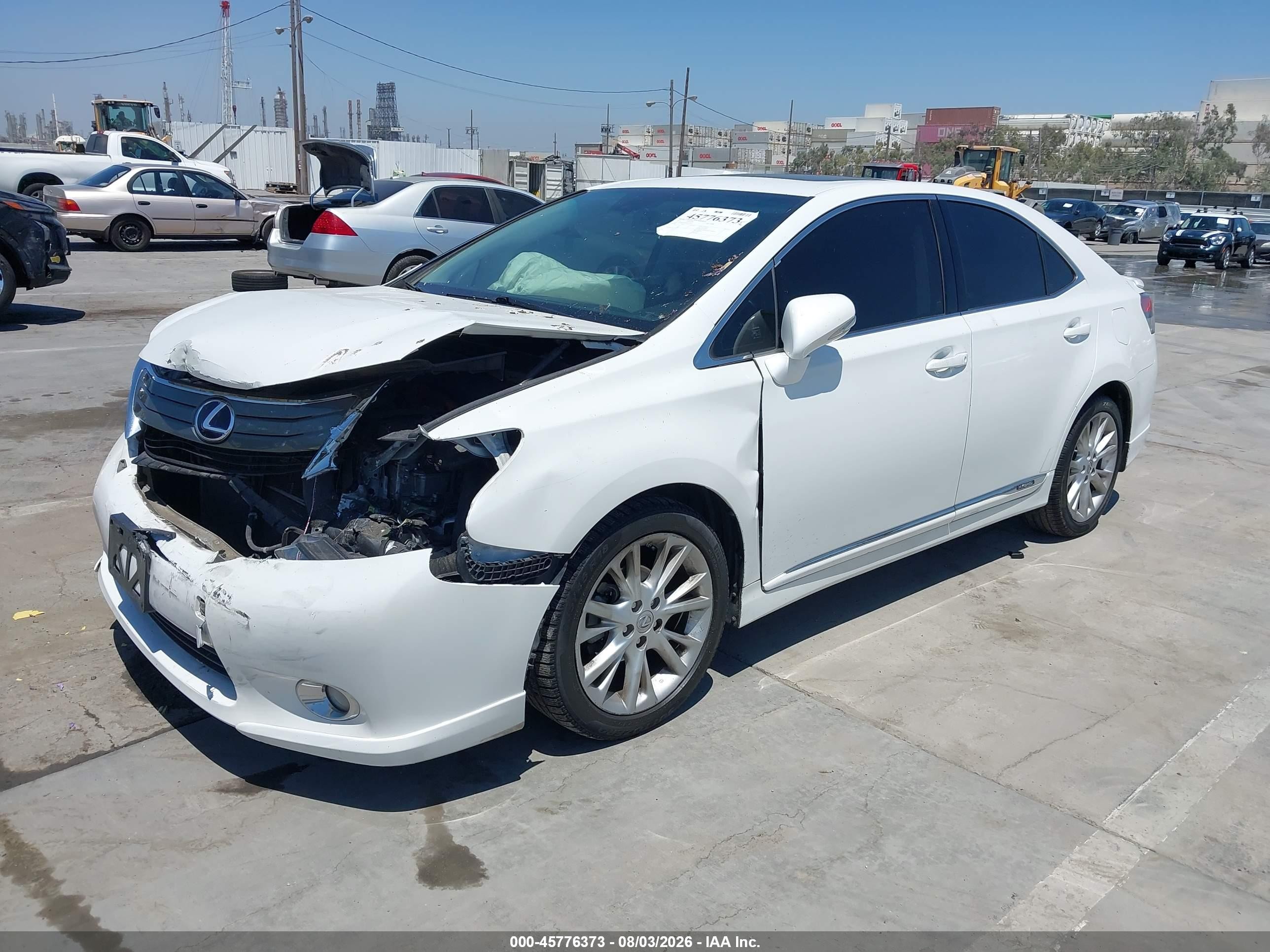 2010 Lexus Hs 250h Premium White vin: JTHBB1BA0A2017027