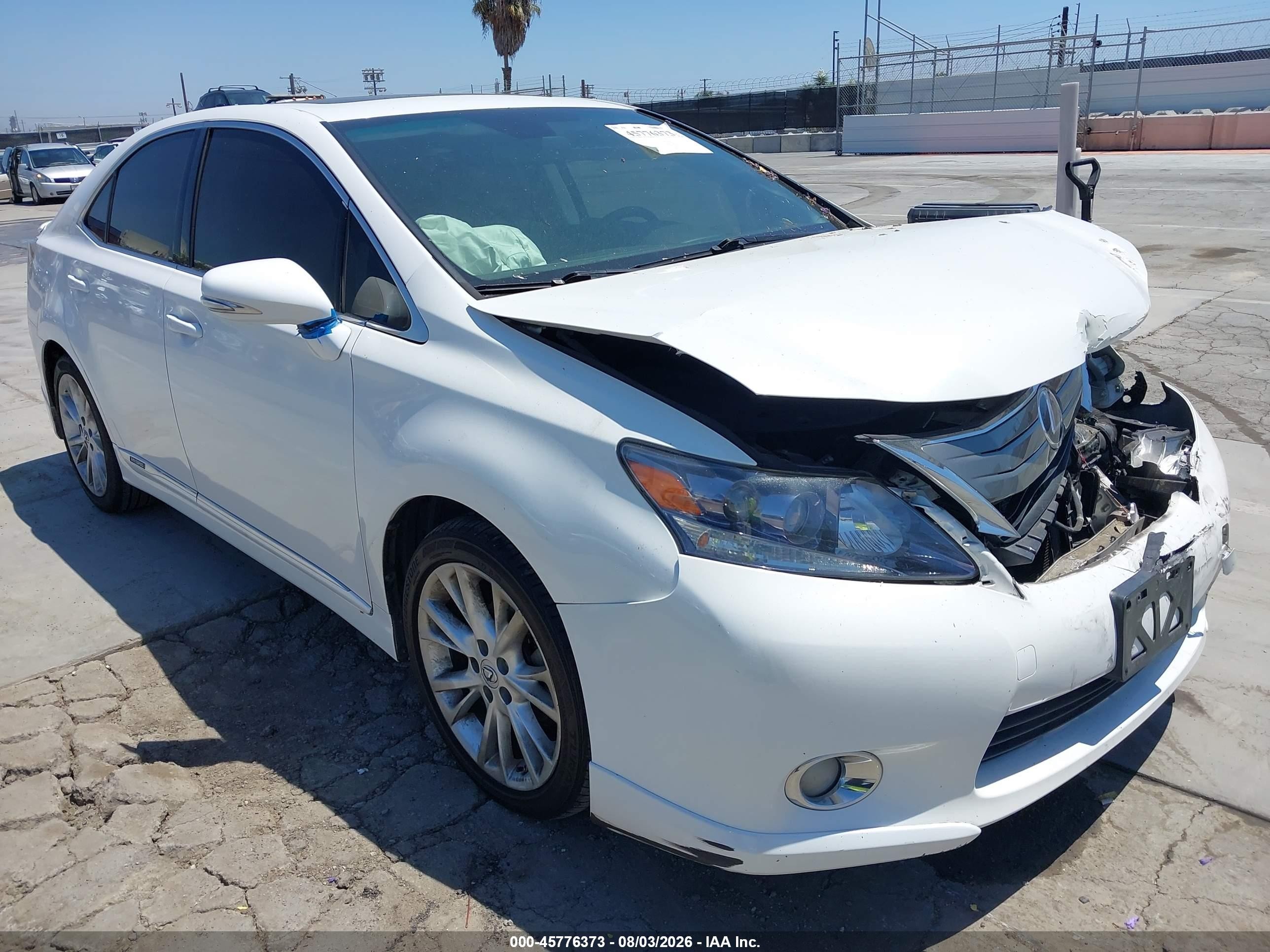 2010 Lexus Hs 250h Premium White vin: JTHBB1BA0A2017027