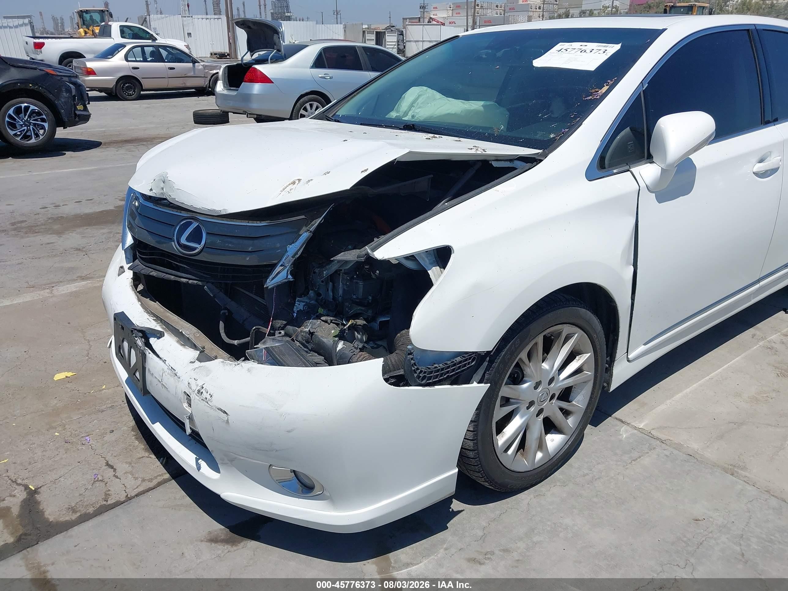 2010 Lexus Hs 250h Premium White vin: JTHBB1BA0A2017027
